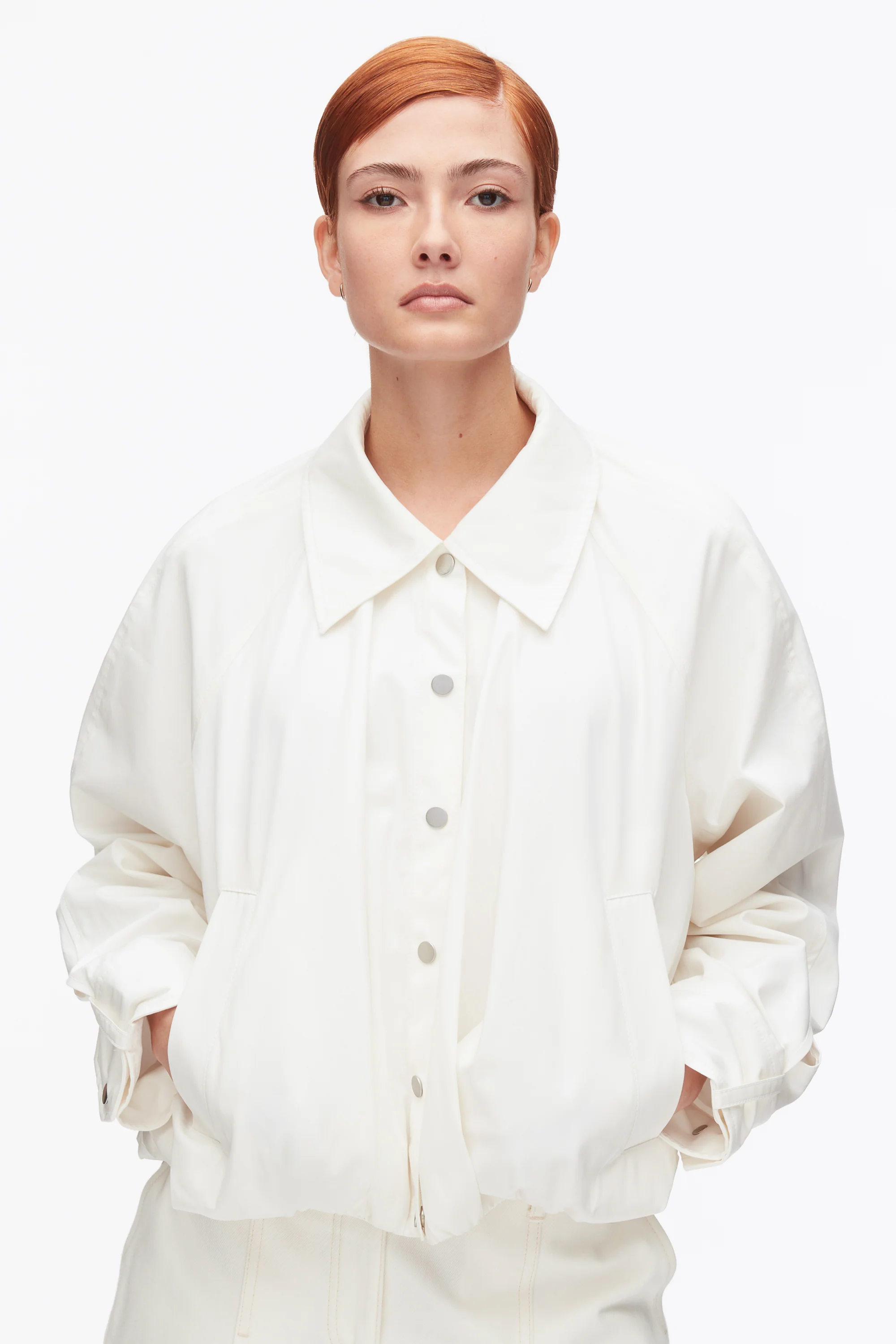 Snap Front Blouson Bomber Jacket - Image 14