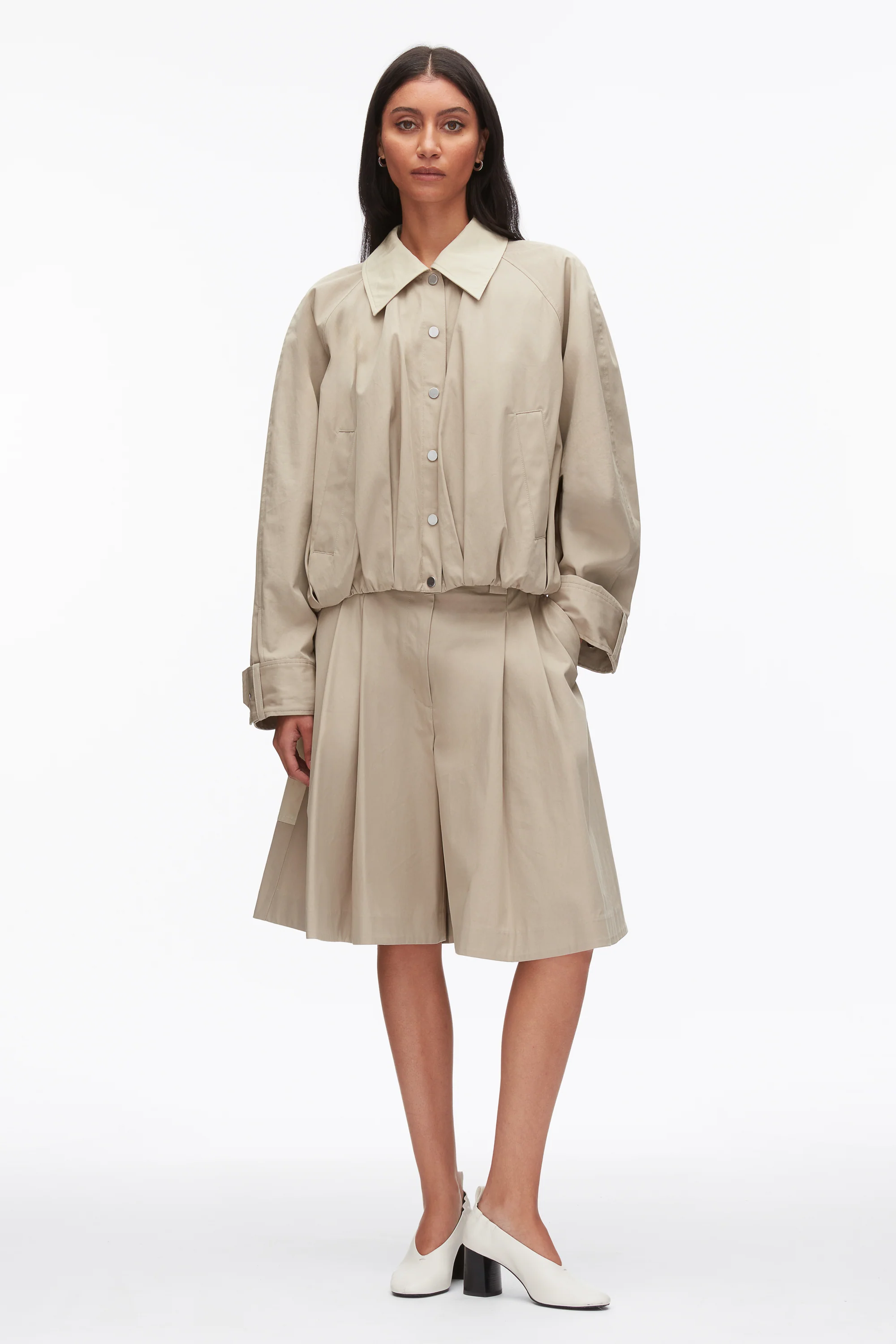 Snap Front Blouson Bomber Jacket