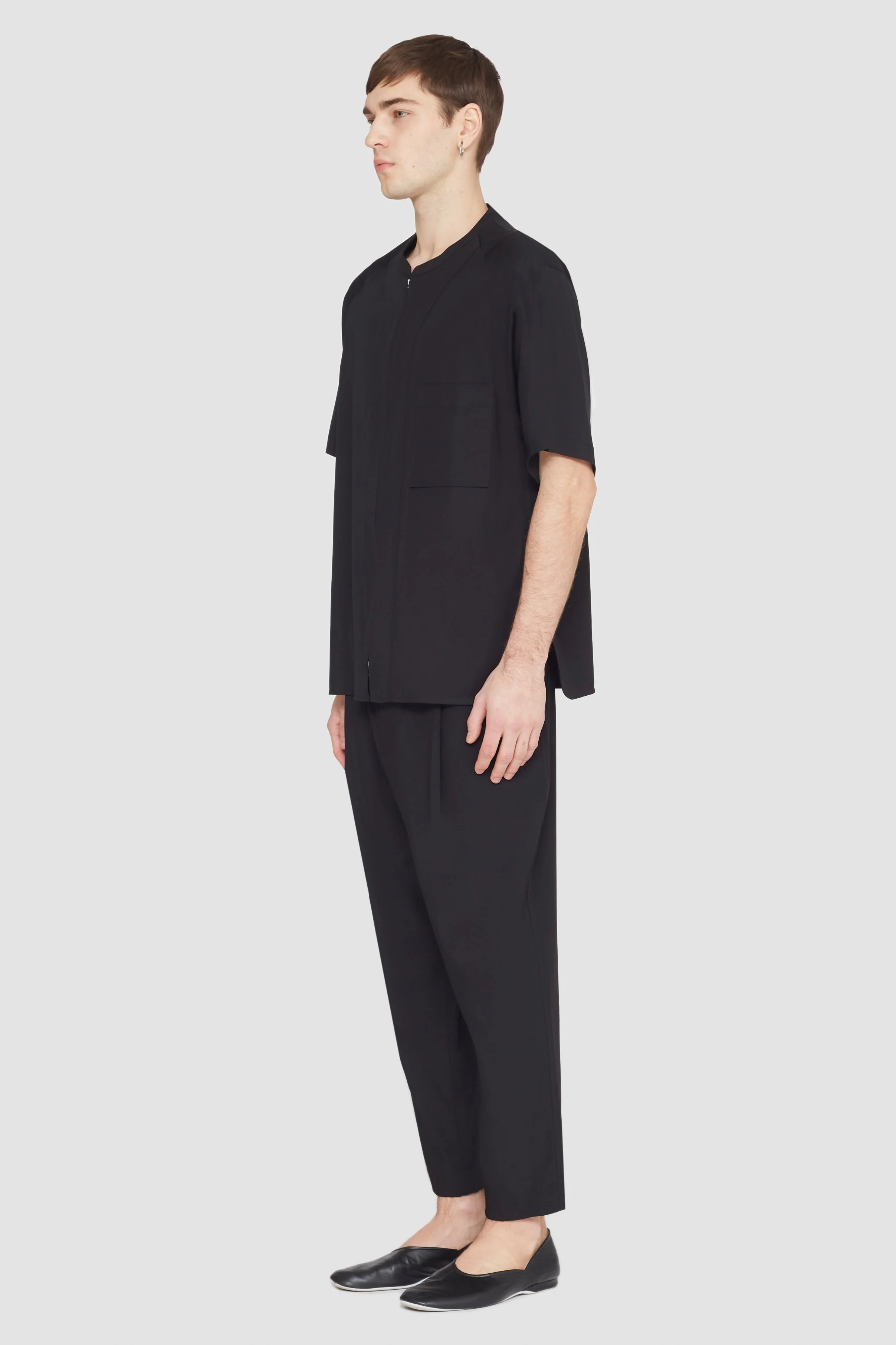 Short Sleeve Zip-Front Baseball Shirt - Image 3