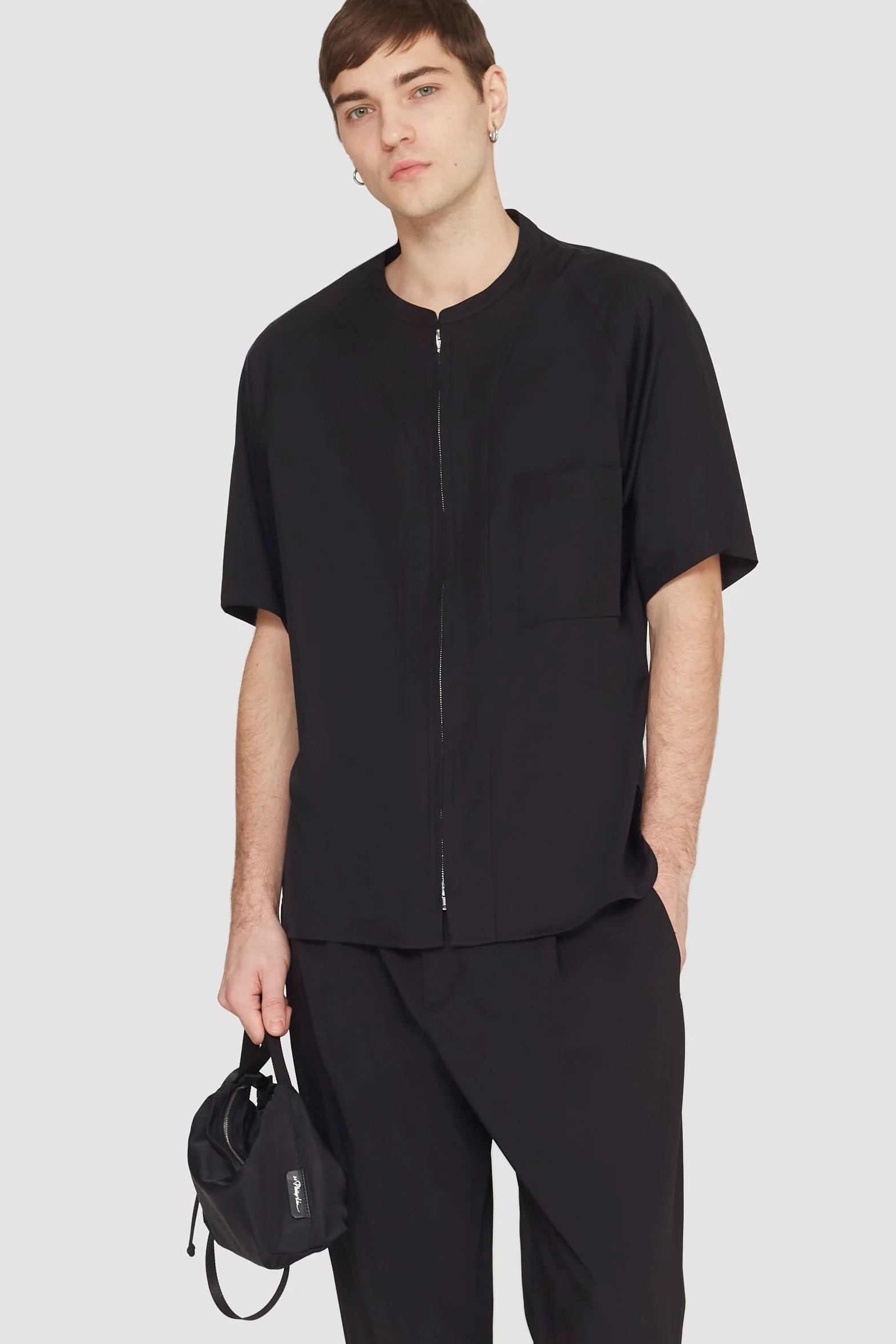 Short Sleeve Zip-Front Baseball Shirt - Image 5