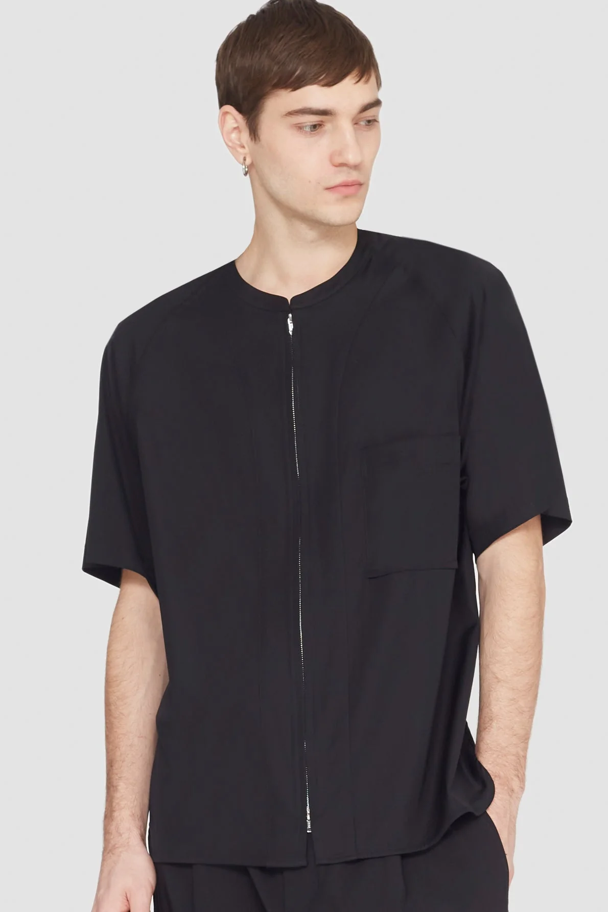 Short Sleeve Zip-Front Baseball Shirt - Image 6
