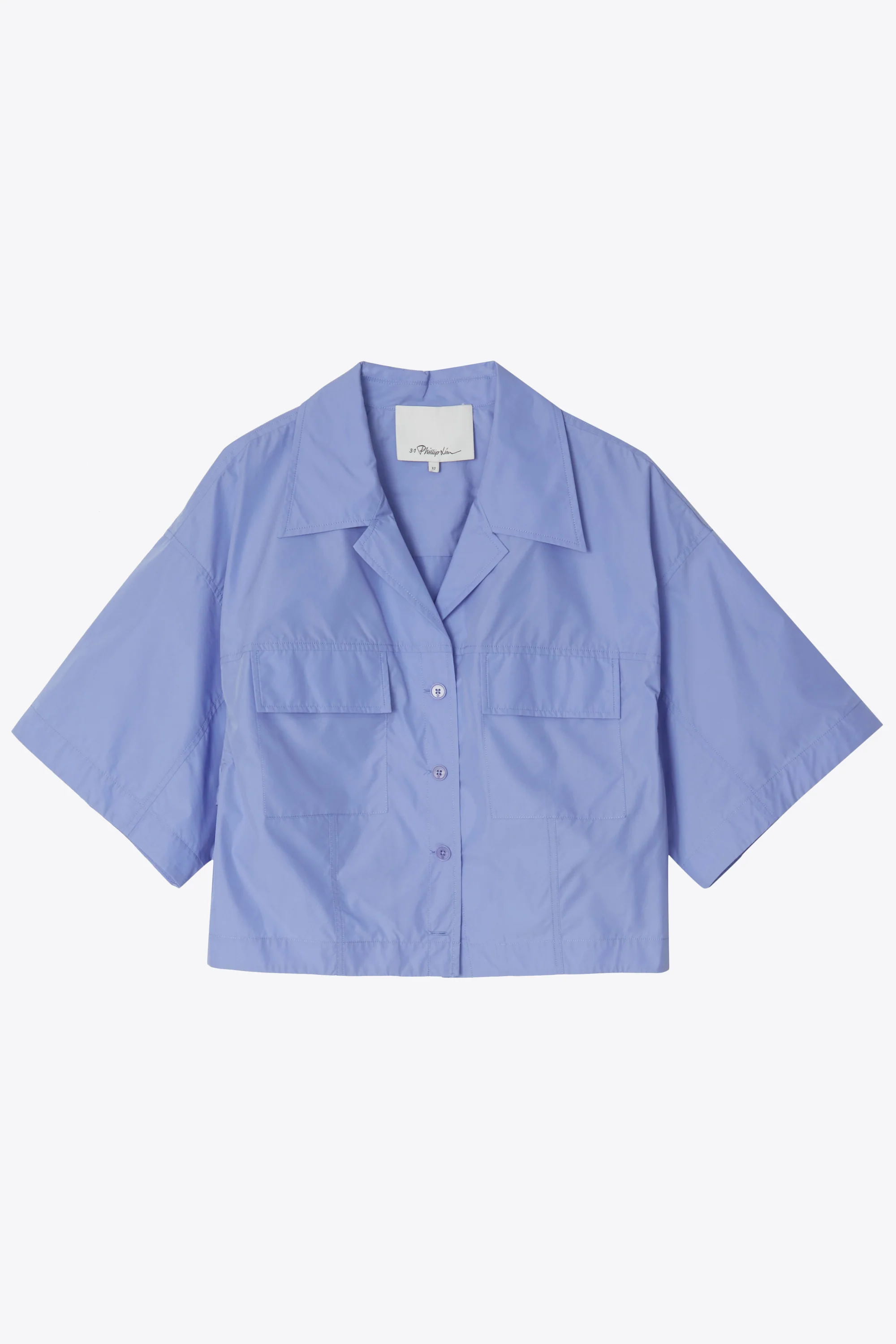 Short Sleeve Cropped Poplin Shirt - Image 16