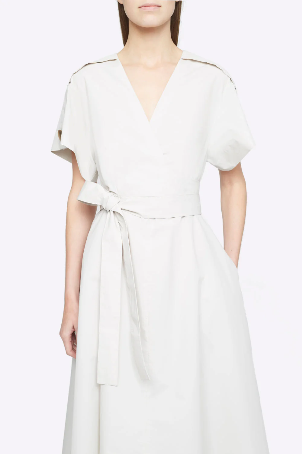 Ss Crossover Tied Waist Dress - Image 3