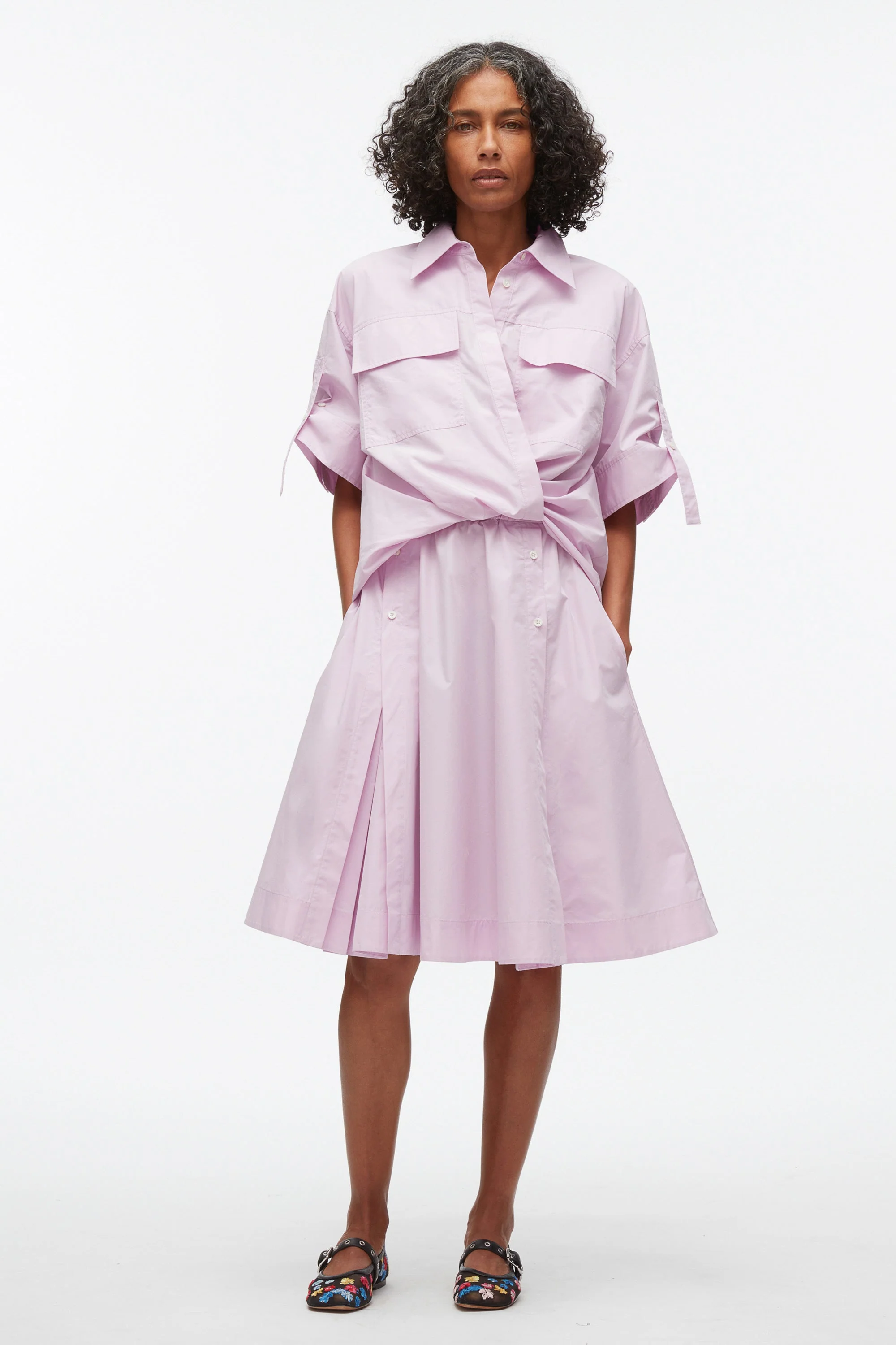 Tucked Front Shirt Dress - Image 10