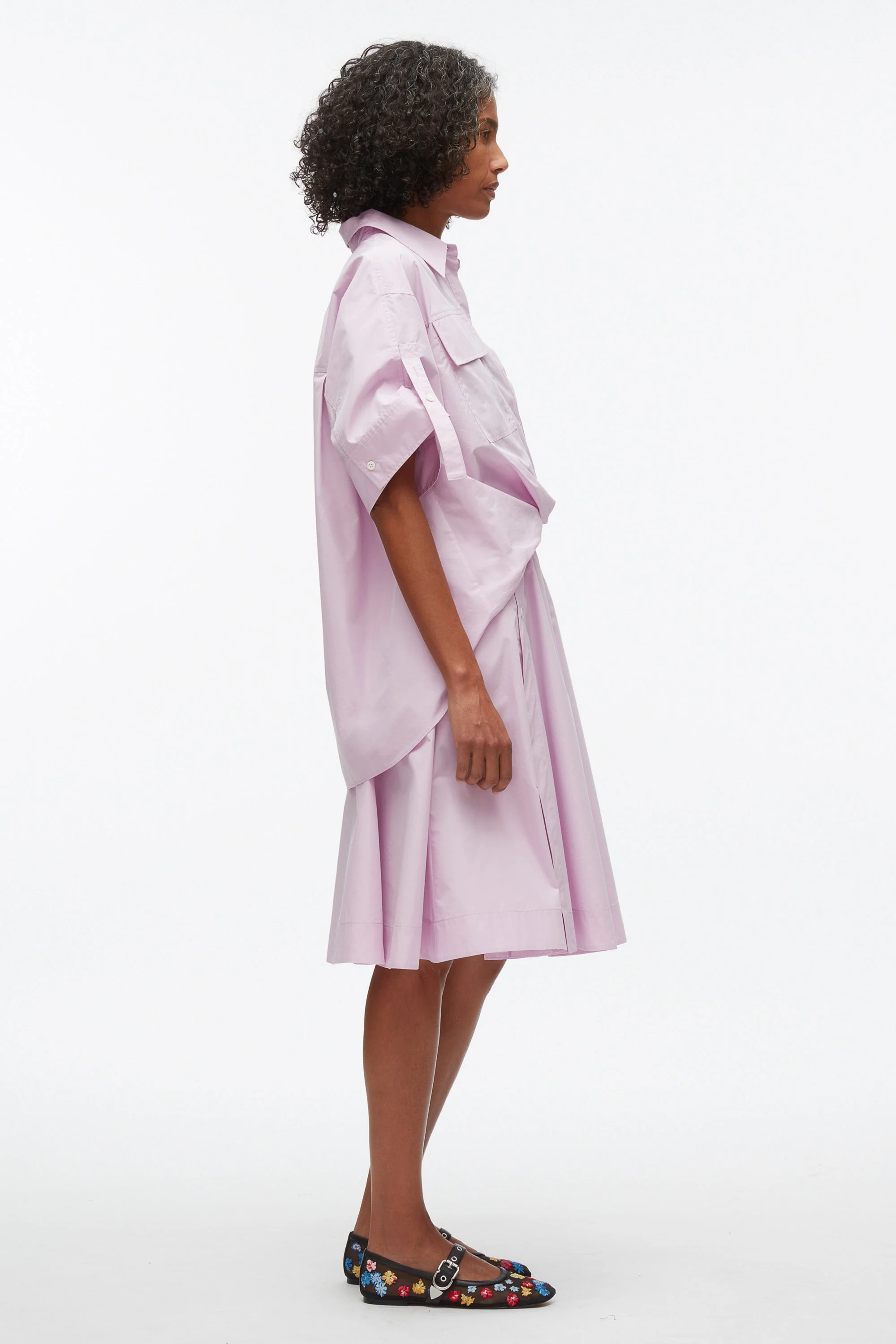 Tucked Front Shirt Dress - Image 11