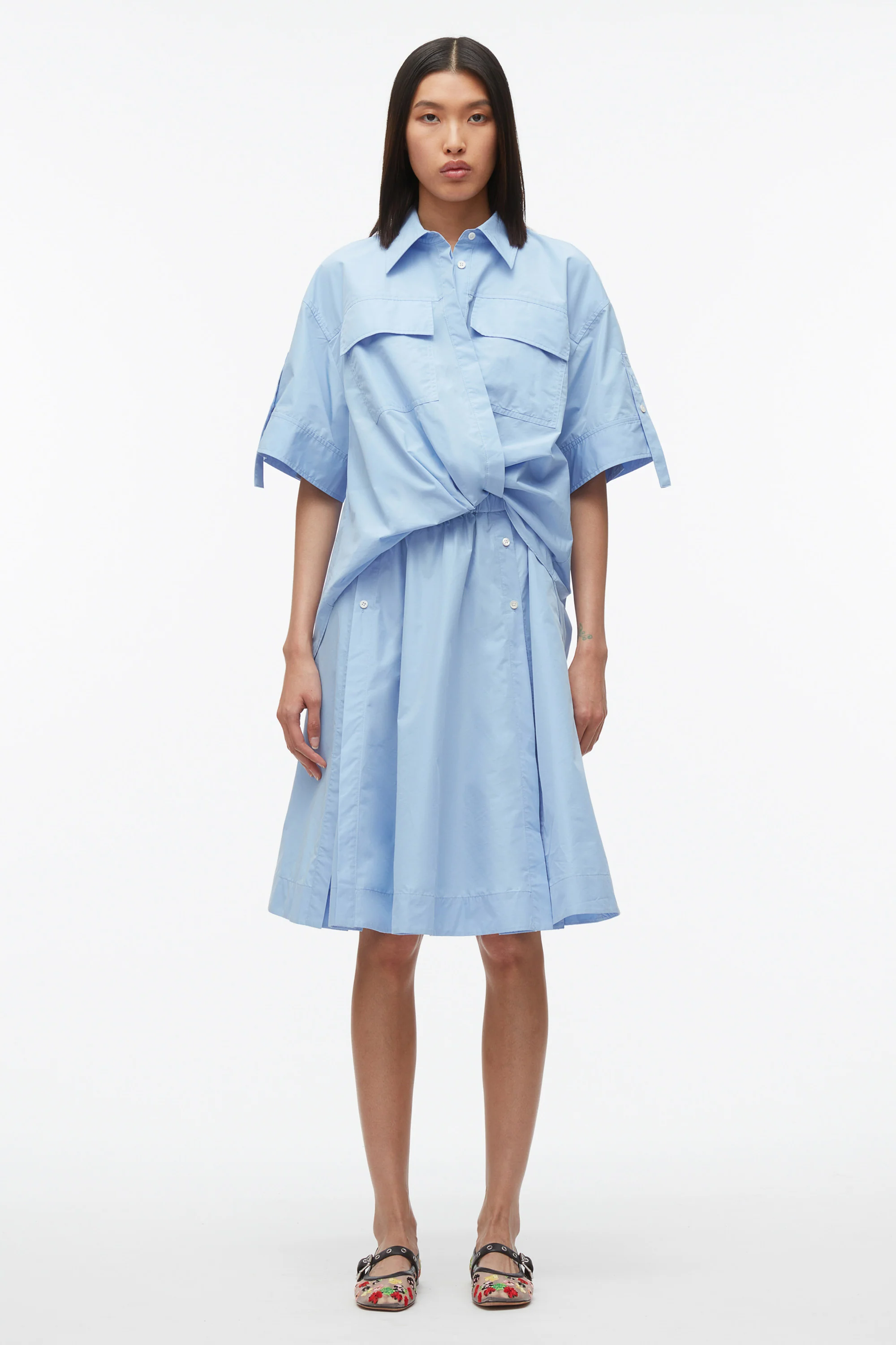 Tucked Front Shirt Dress - Image 13