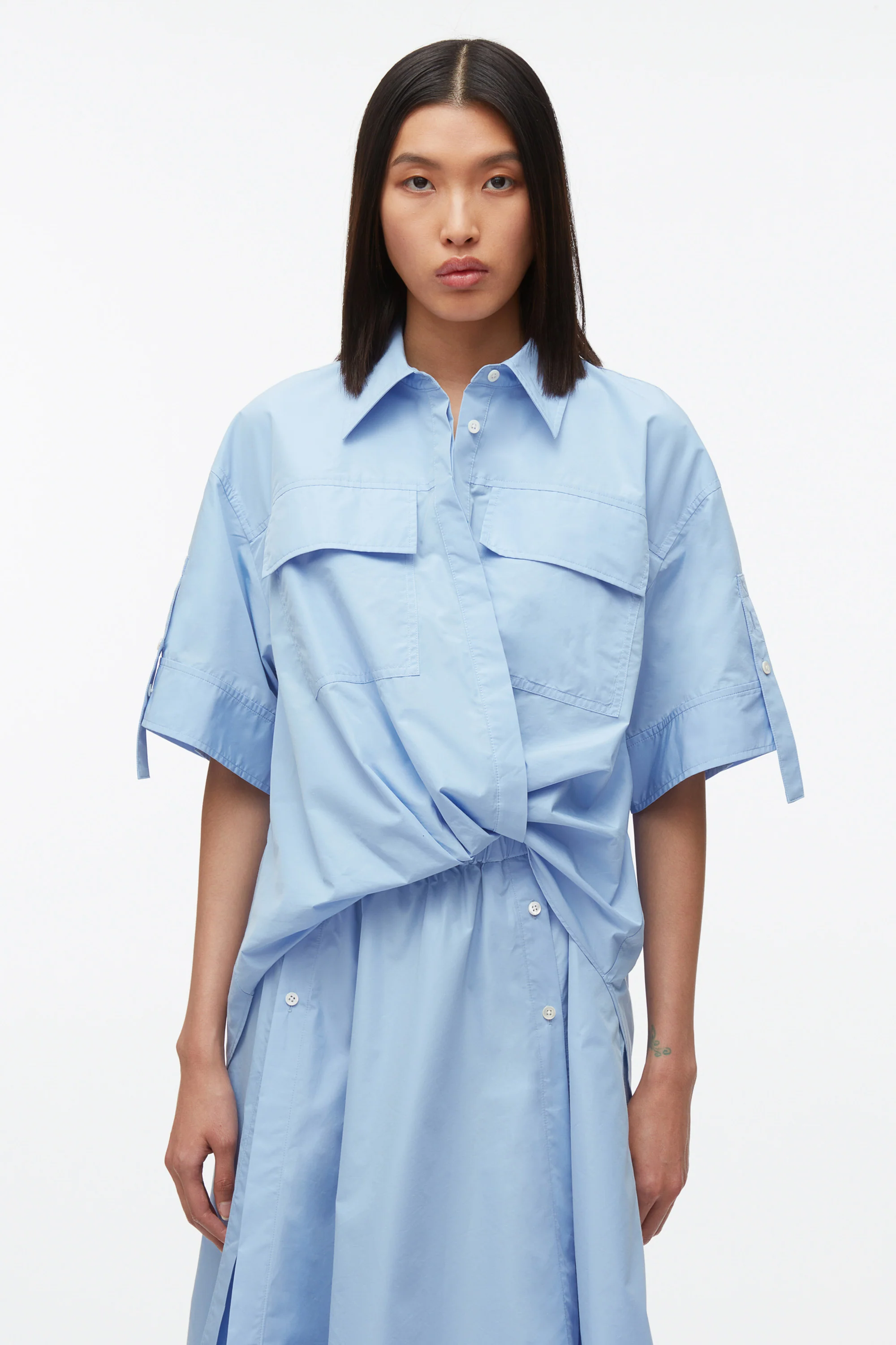 Tucked Front Shirt Dress - Image 14