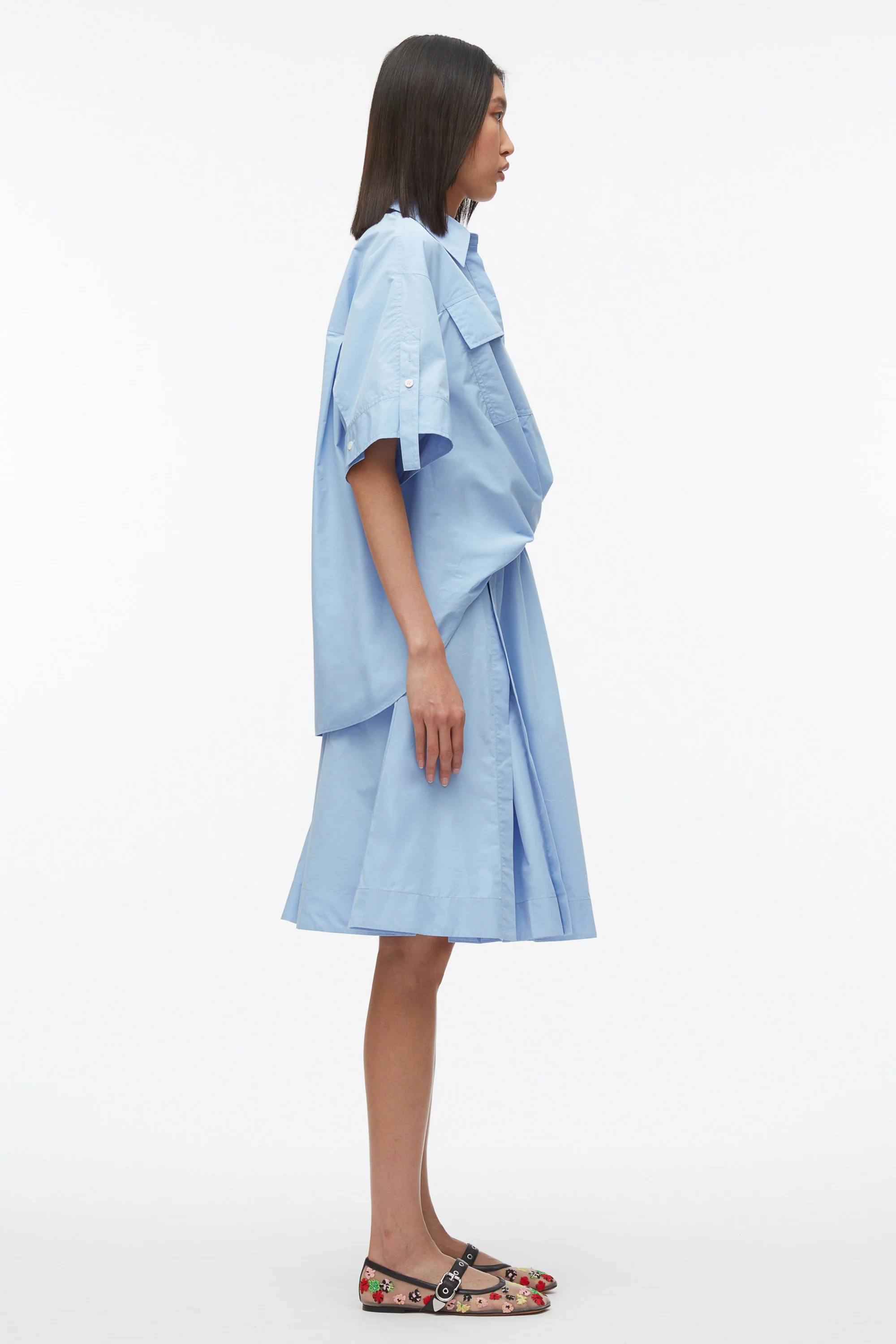 Tucked Front Shirt Dress - Image 15