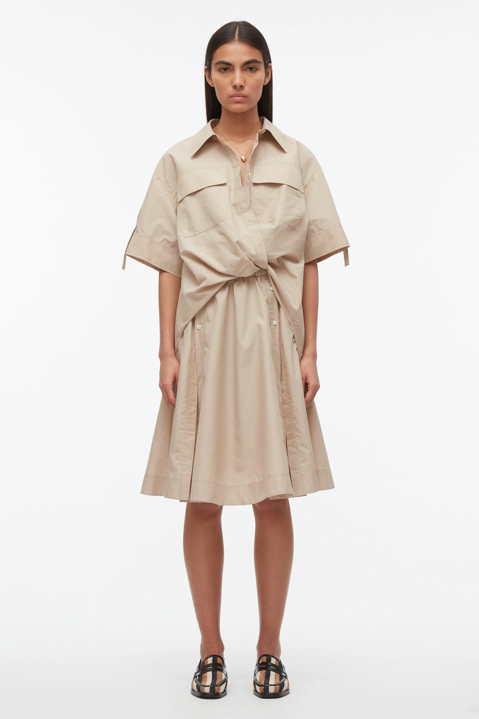Tucked Front Shirt Dress - Image 17
