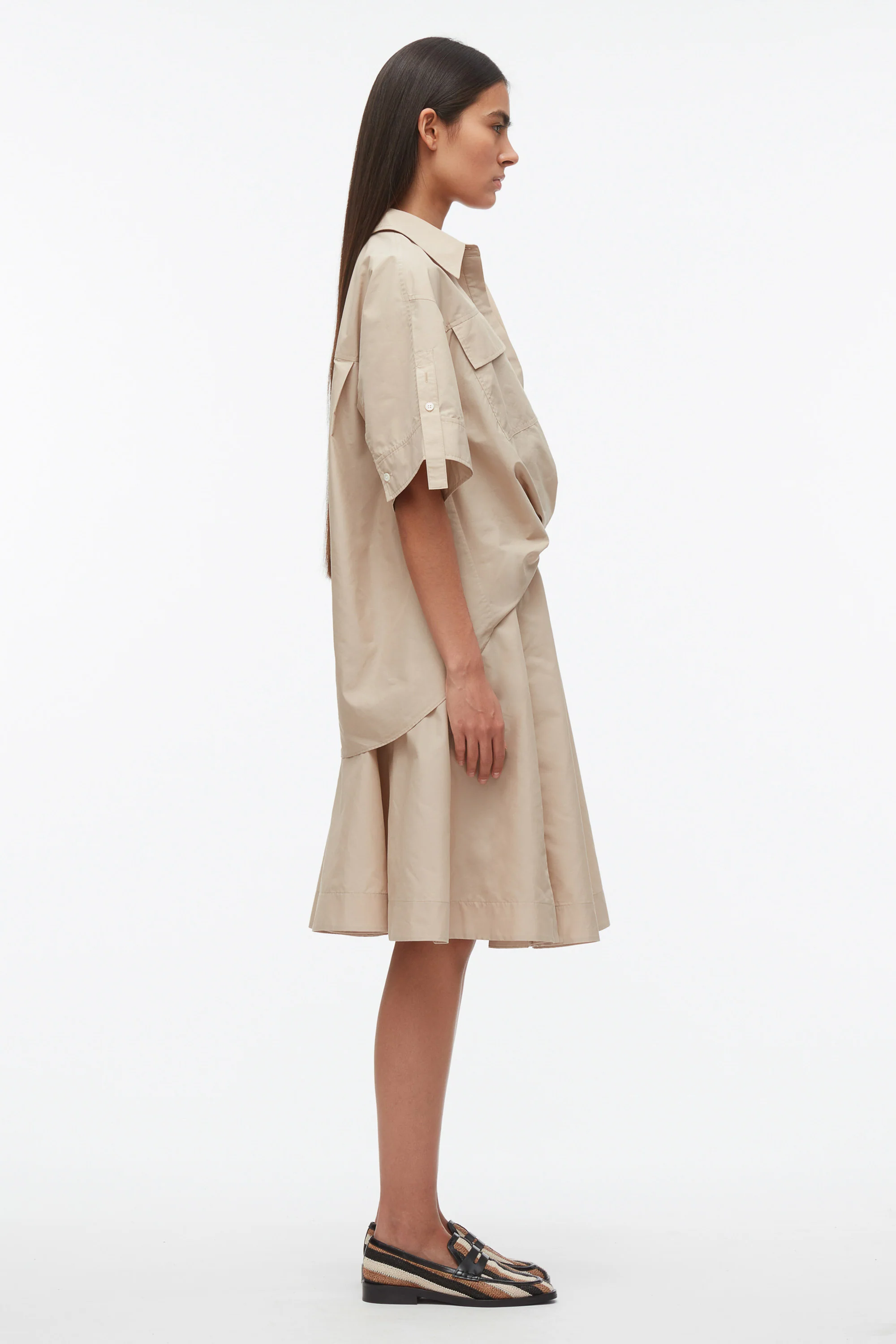 Tucked Front Shirt Dress - Image 19