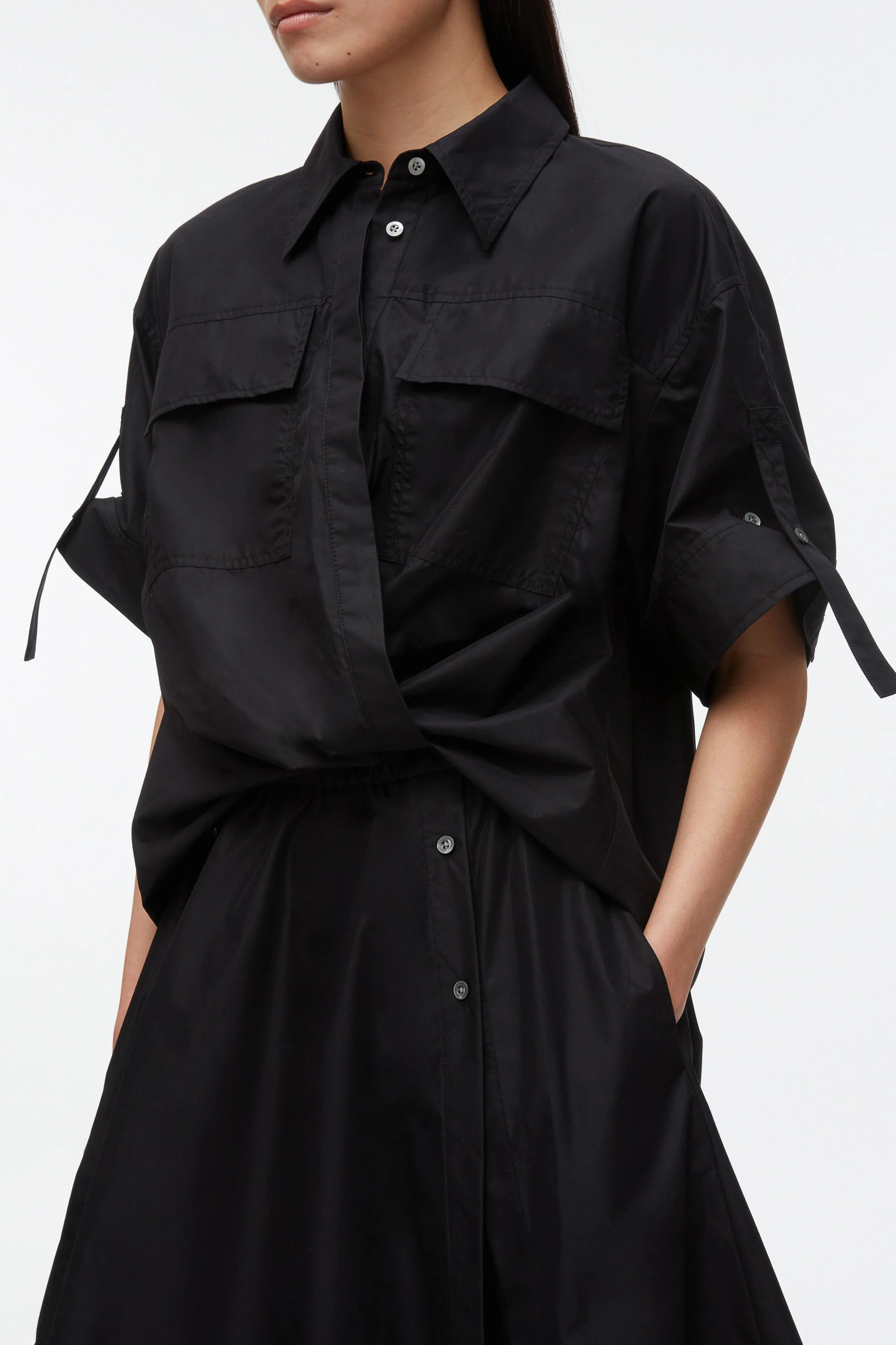 Tucked Front Shirt Dress - Image 3