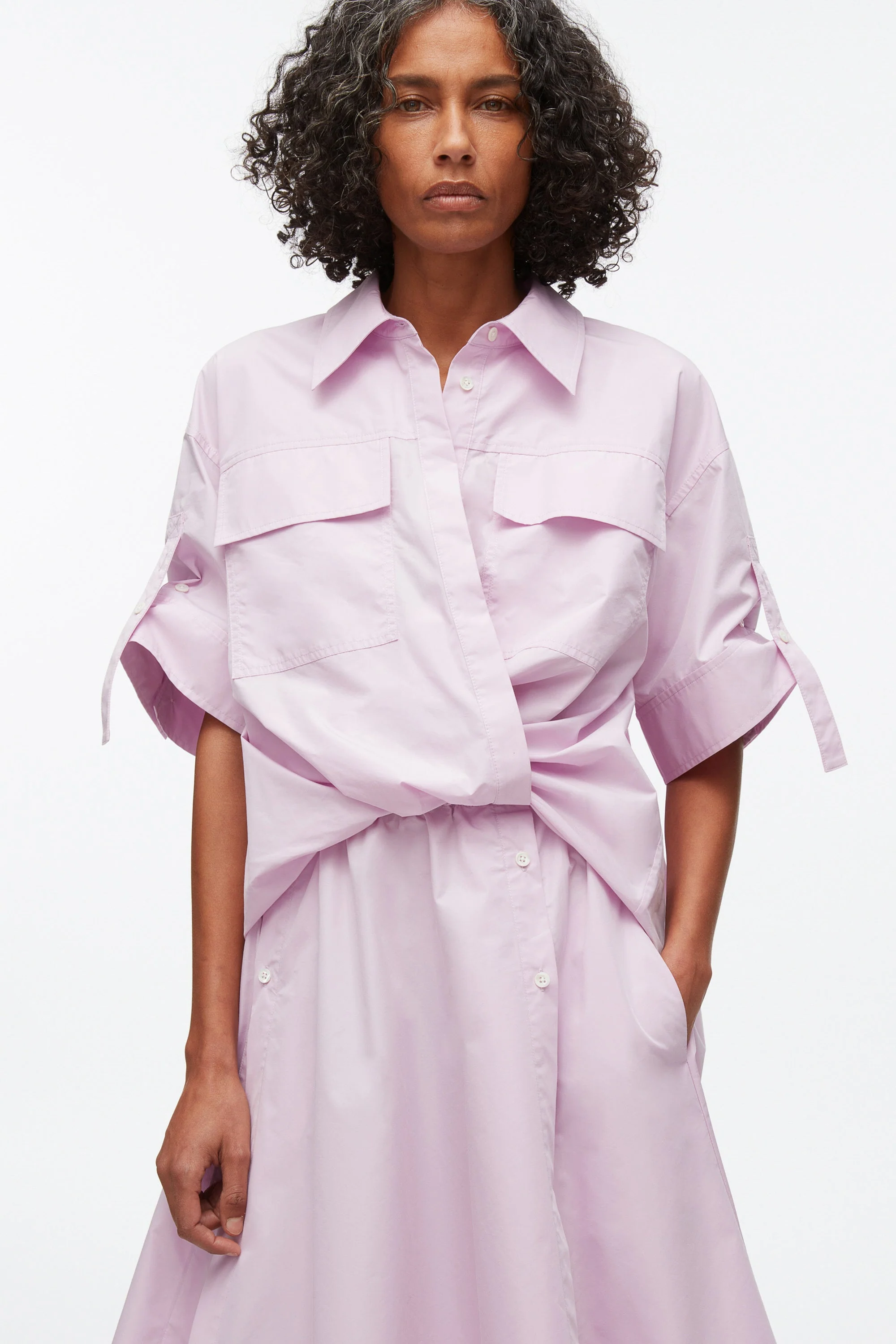 Tucked Front Shirt Dress - Image 9