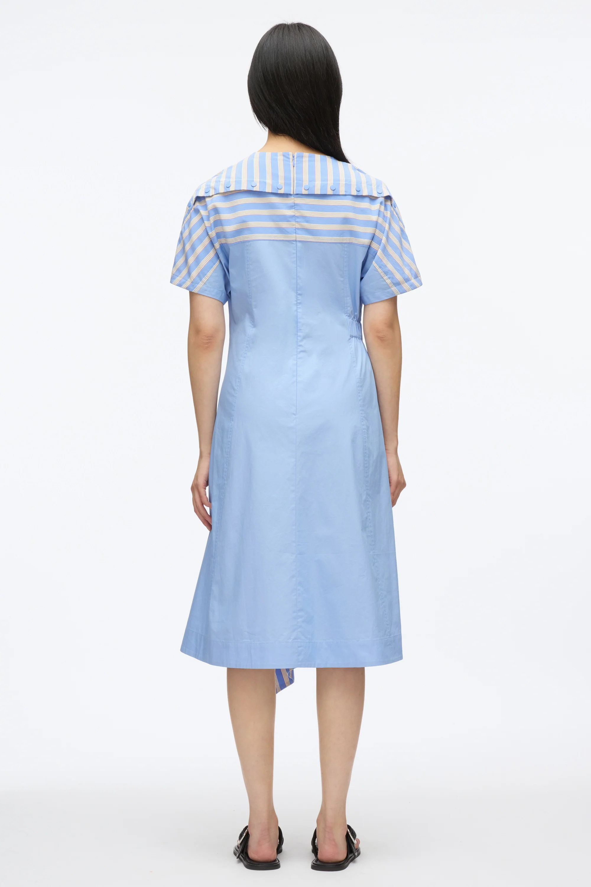 V-Neck Dress with Elasticated Waist - Image 5