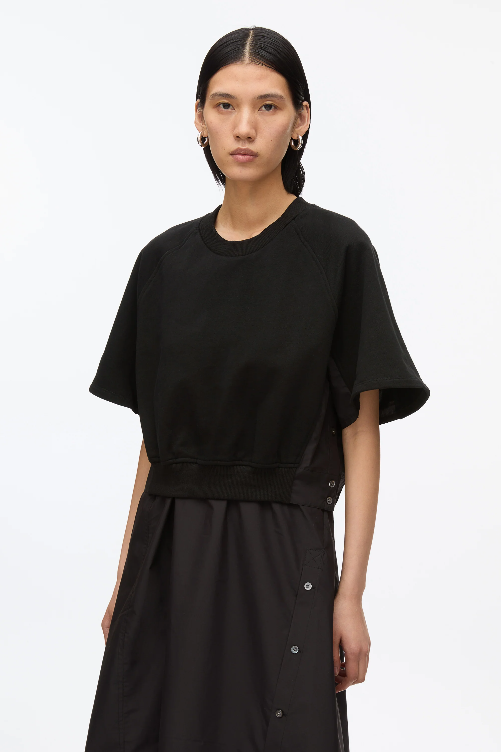 Short Sleeve French Terry Combo Dress - Image 5