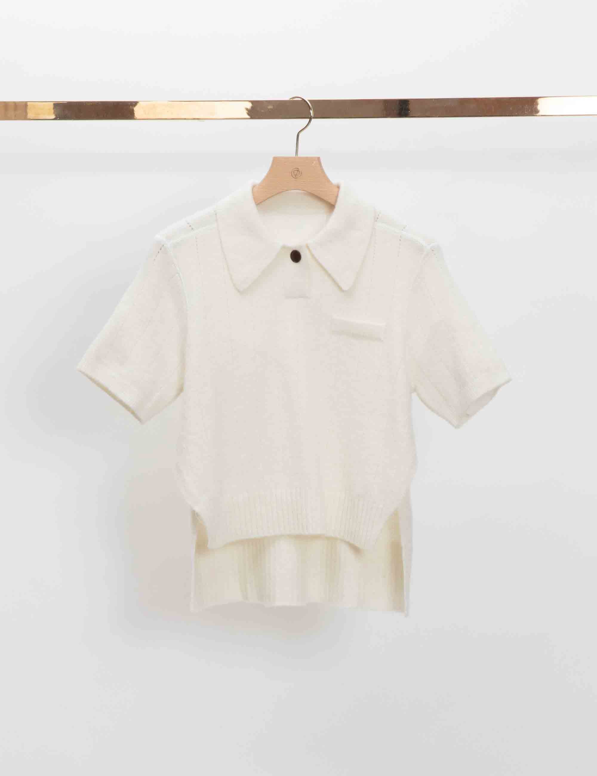 Short Sleeve Lofty Knit Polo Top
