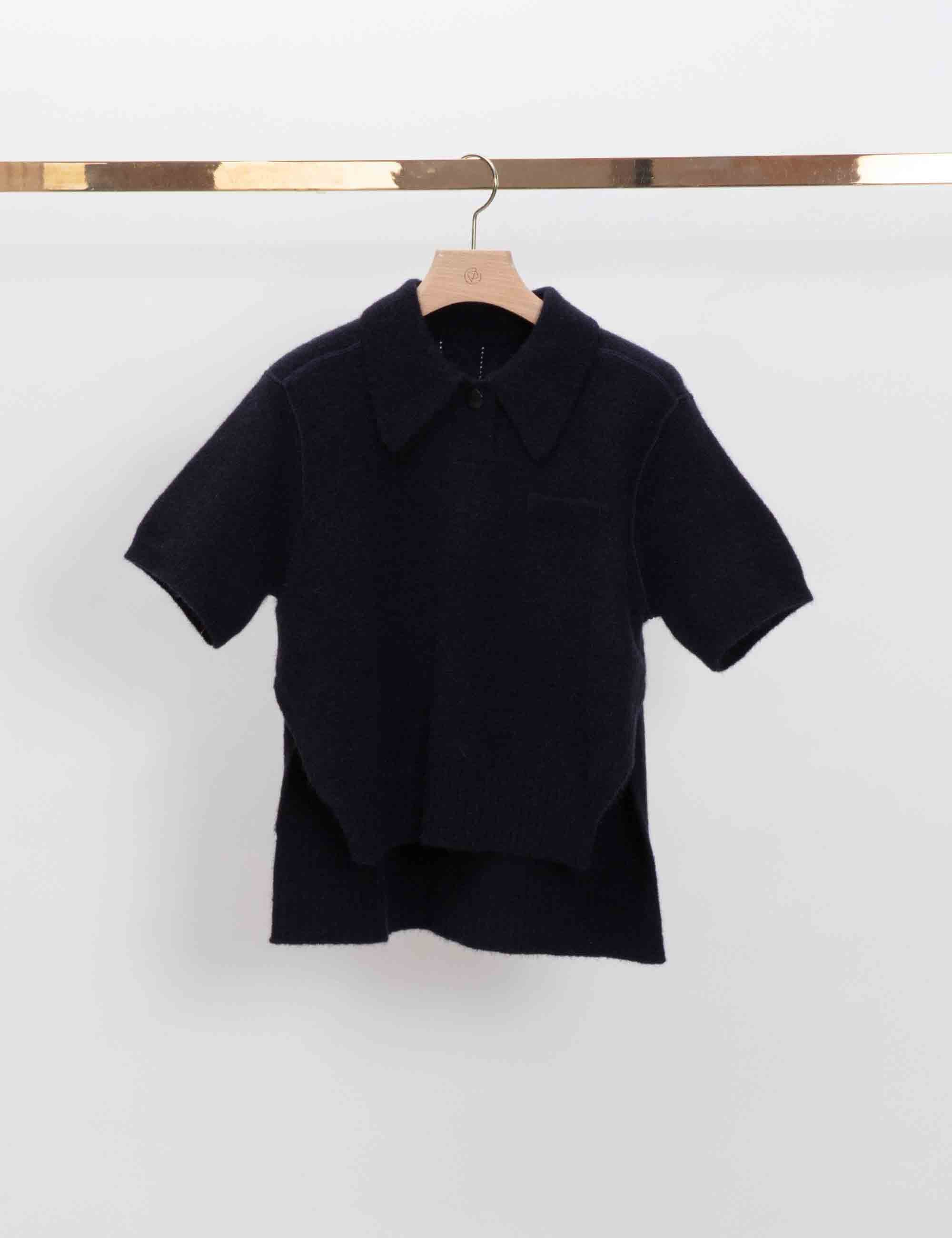 Short Sleeve Lofty Knit Polo Top - Image 2