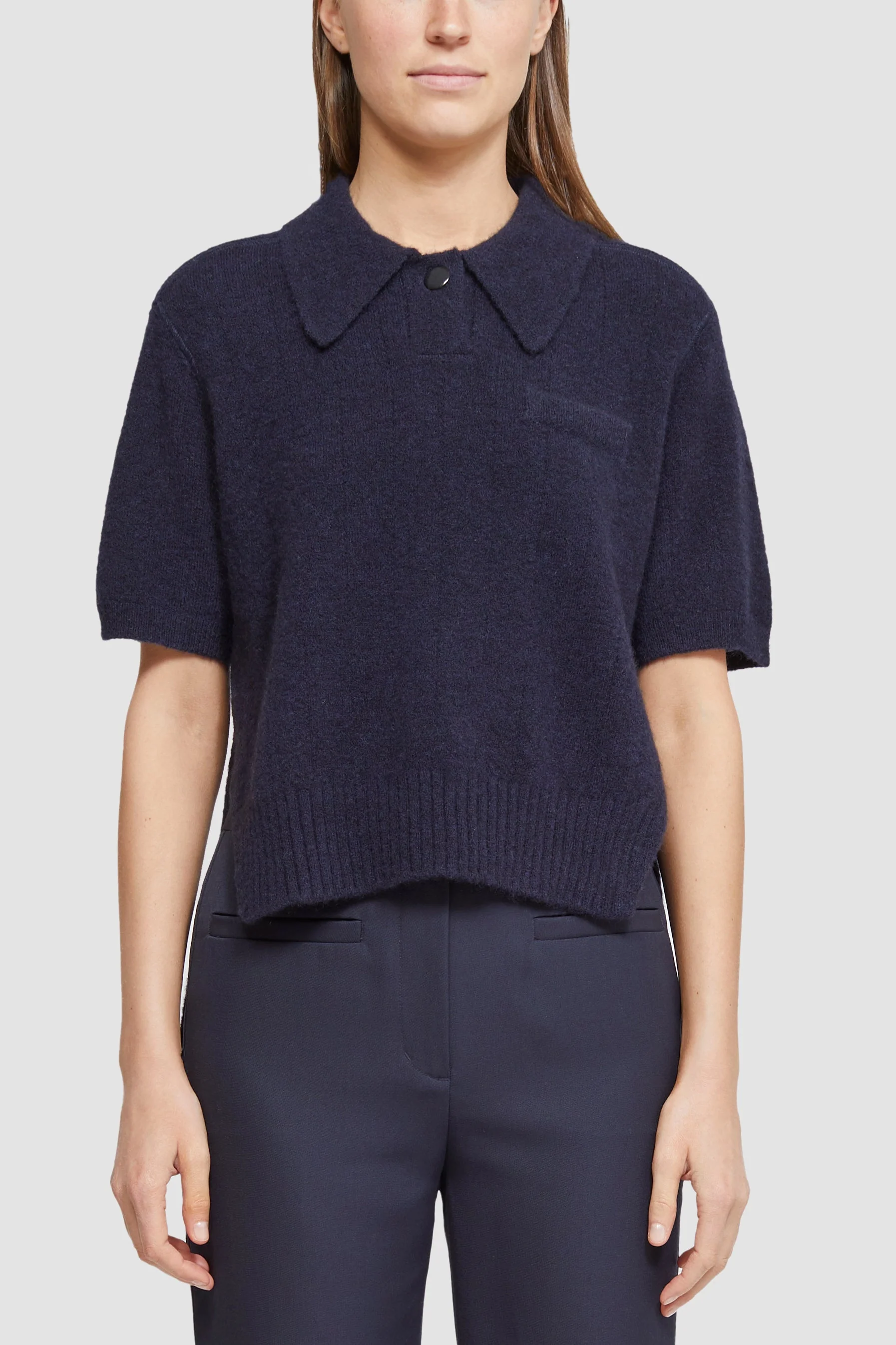Short Sleeve Lofty Knit Polo Top - Image 3