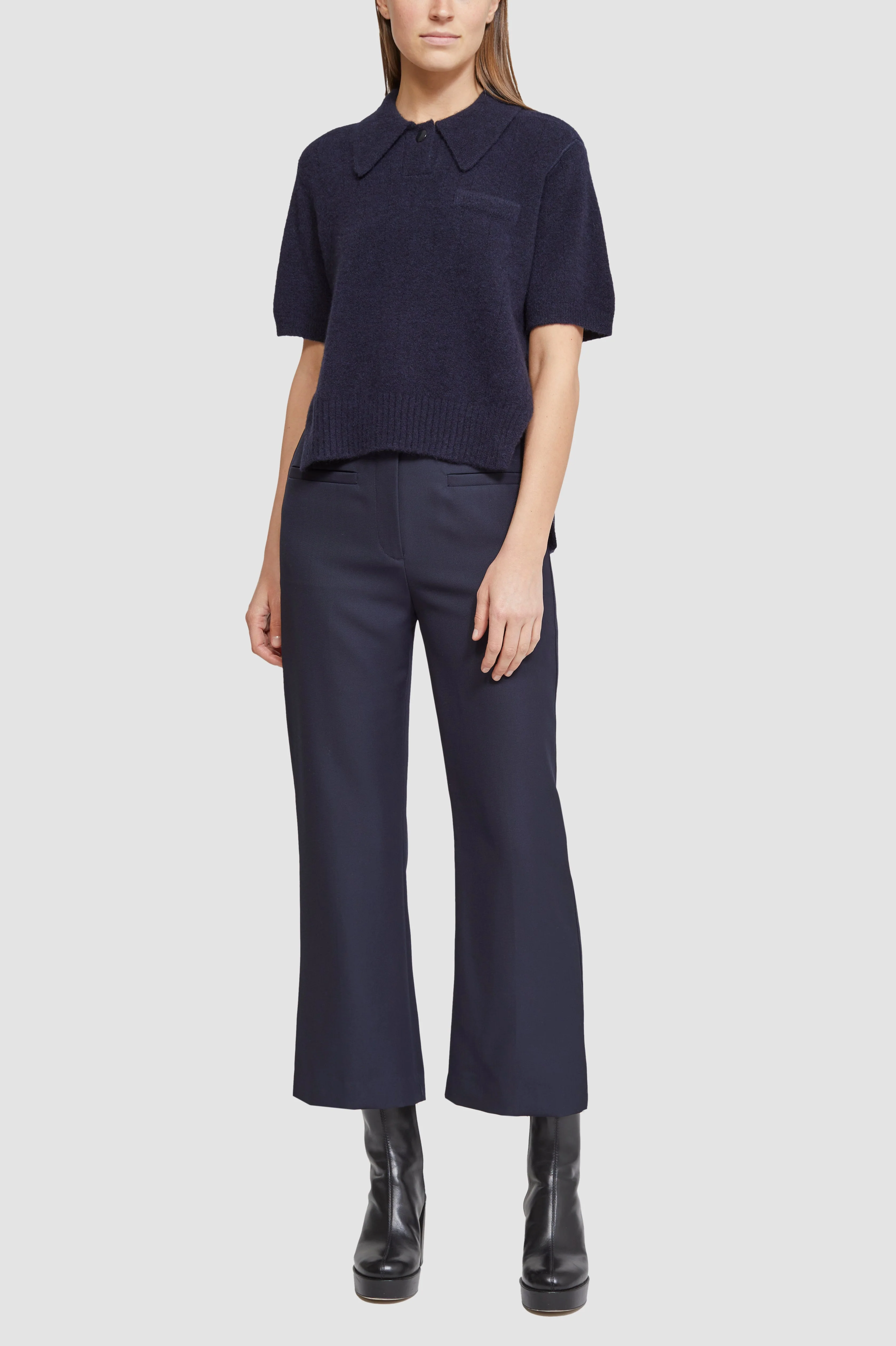 Short Sleeve Lofty Knit Polo Top - Image 4