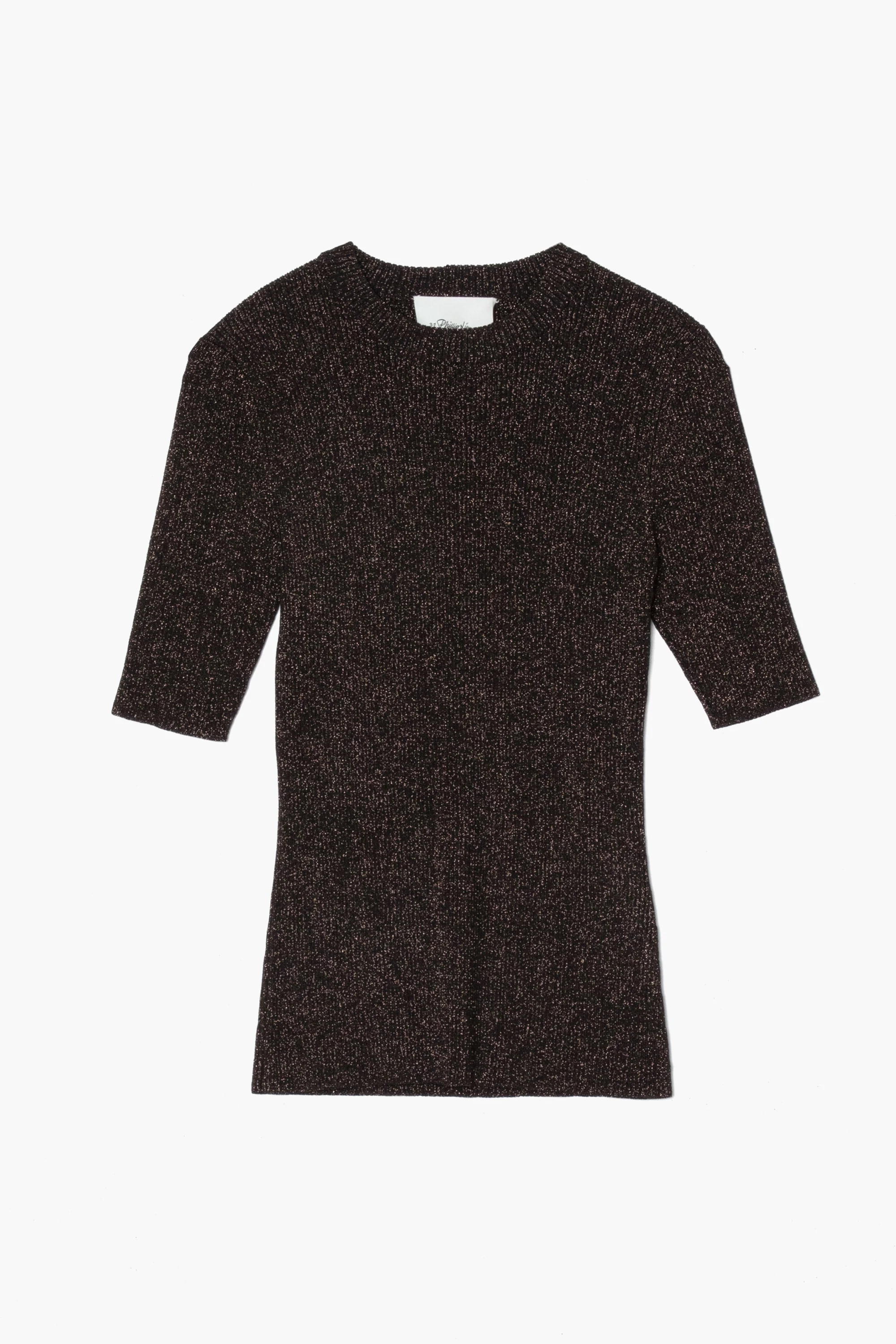 Short Sleeve Rib Crewneck
