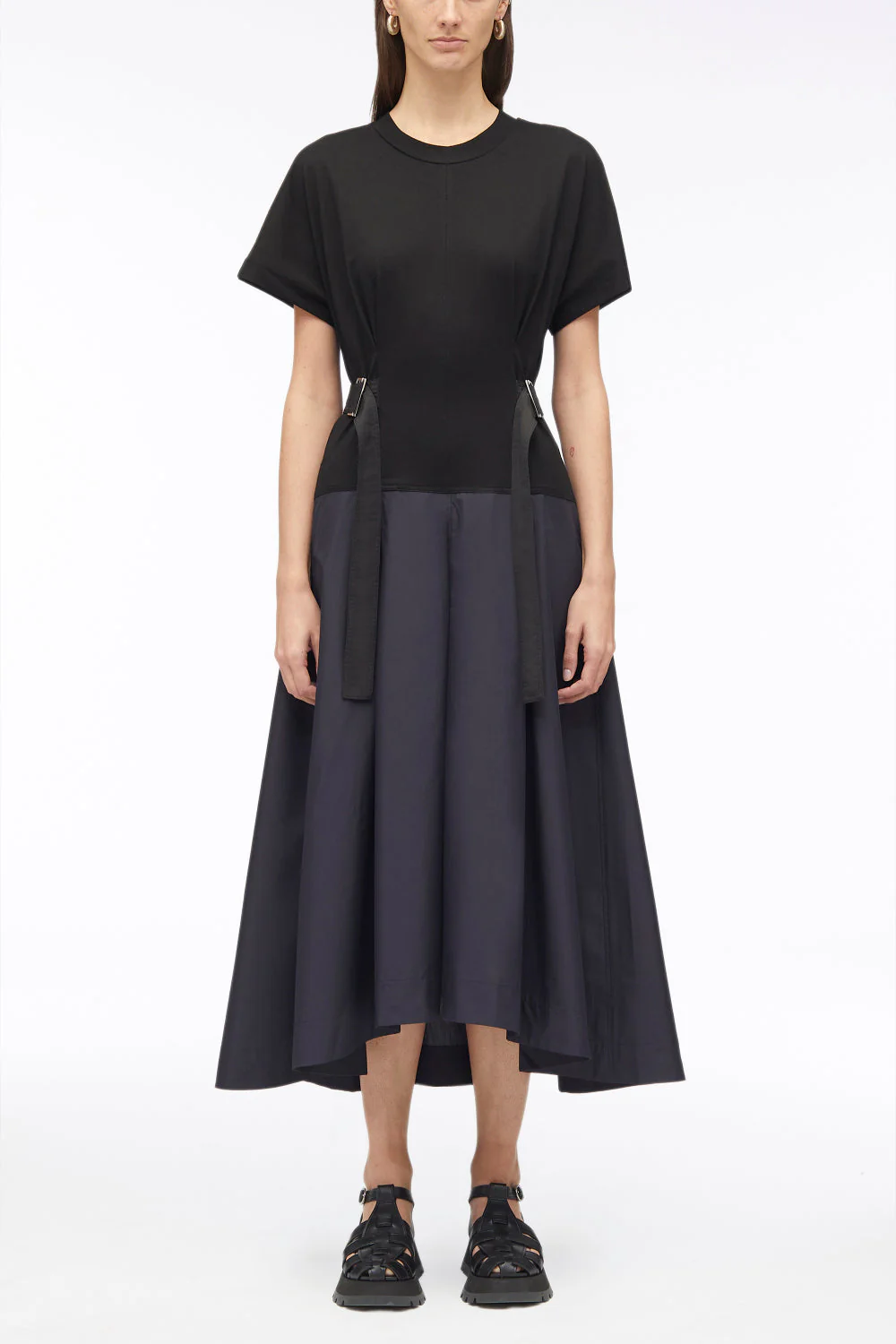 Belted Short-Sleeved T-Shirt Dress - Image 5