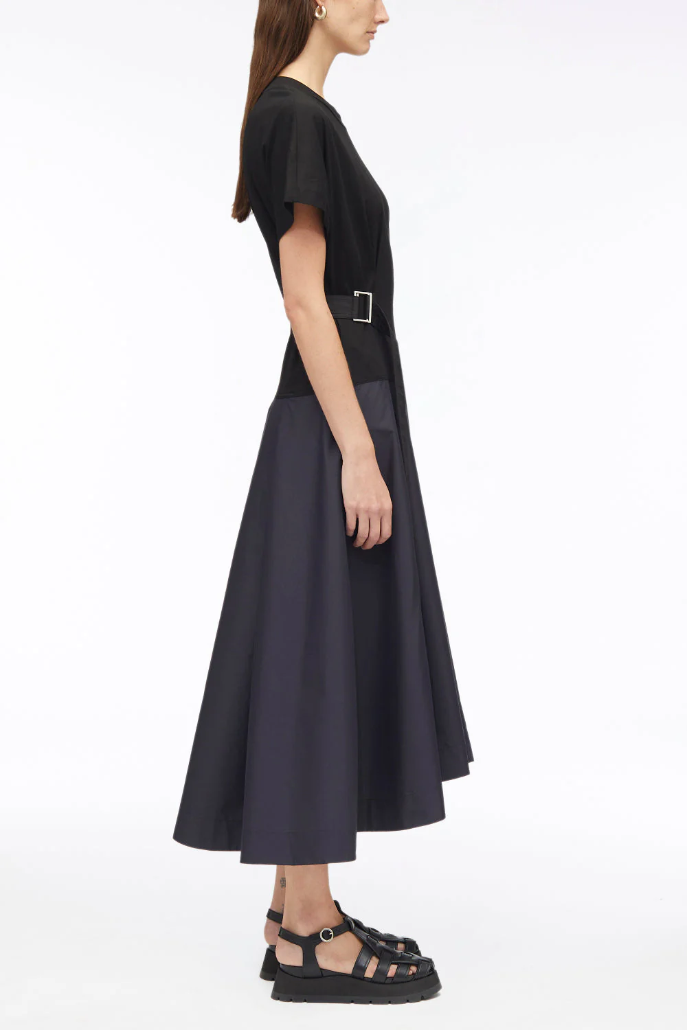 Belted Short-Sleeved T-Shirt Dress - Image 7