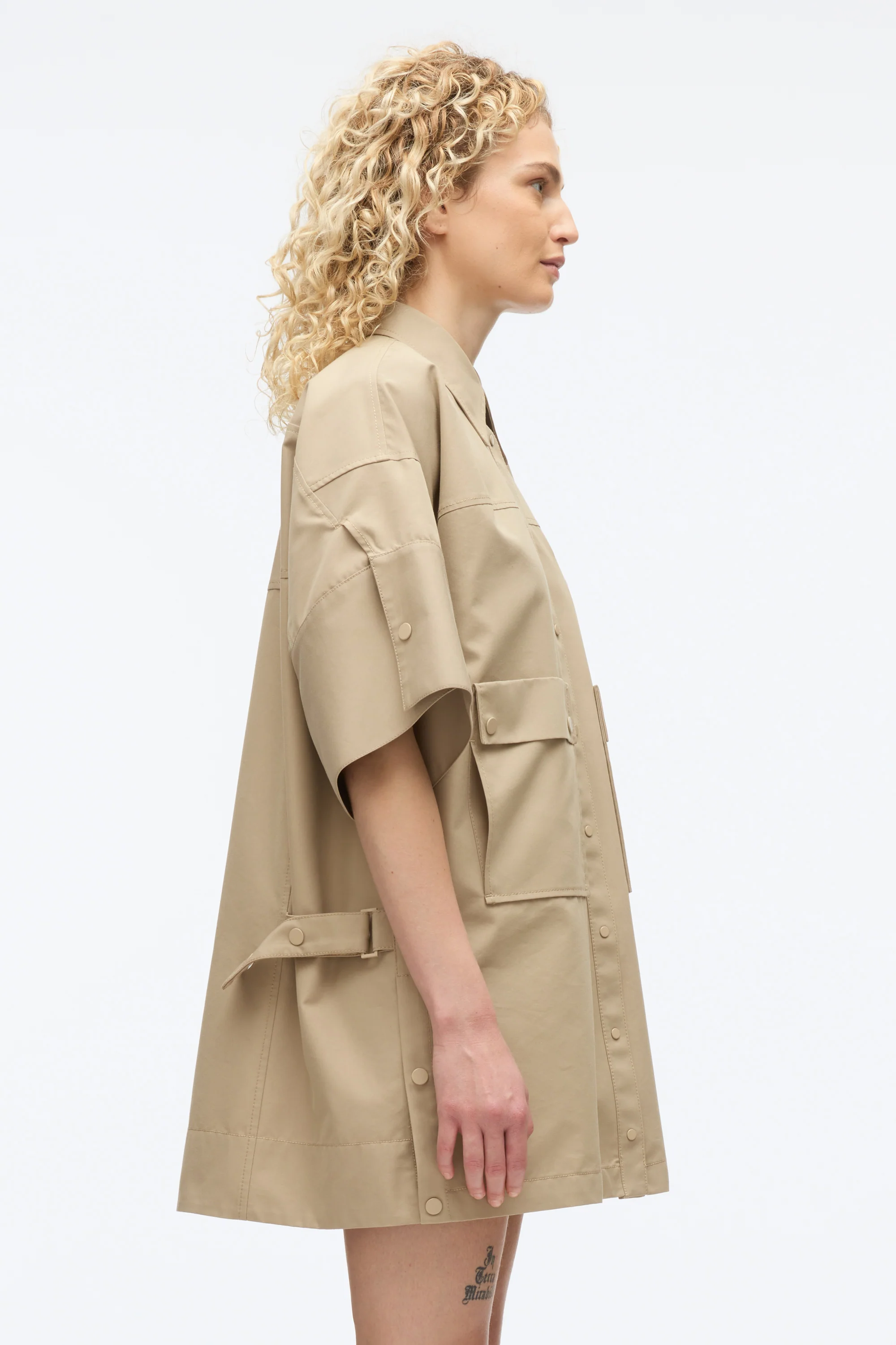 Cargo Mini Shirt Dress - Image 4