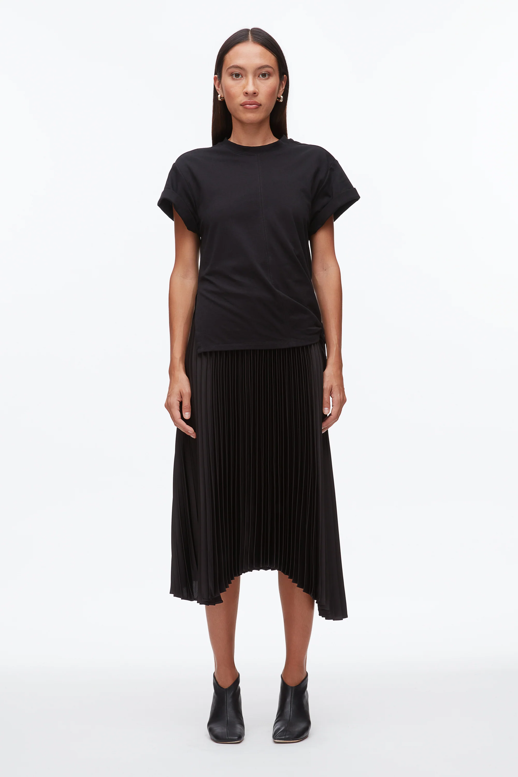 T-Shirt Combo Dress with Pleated Skirt - Image 2