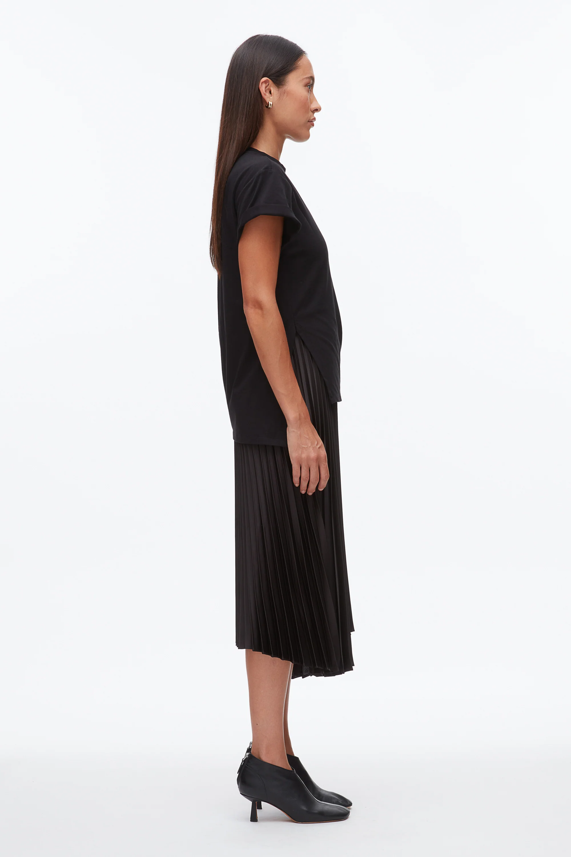 T-Shirt Combo Dress with Pleated Skirt - Image 3