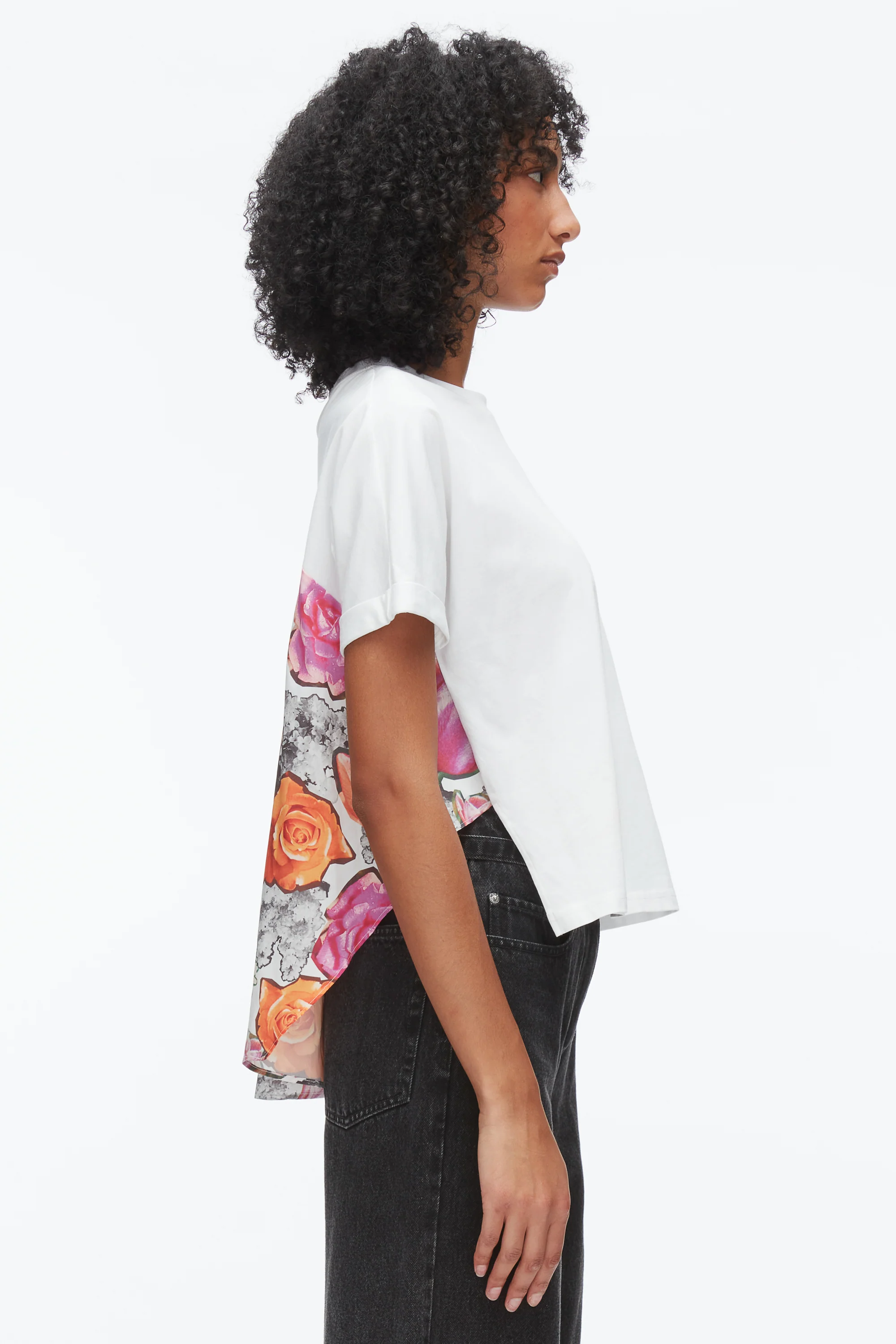 Short Sleeve Tee with Floral Collage Combo - Image 10