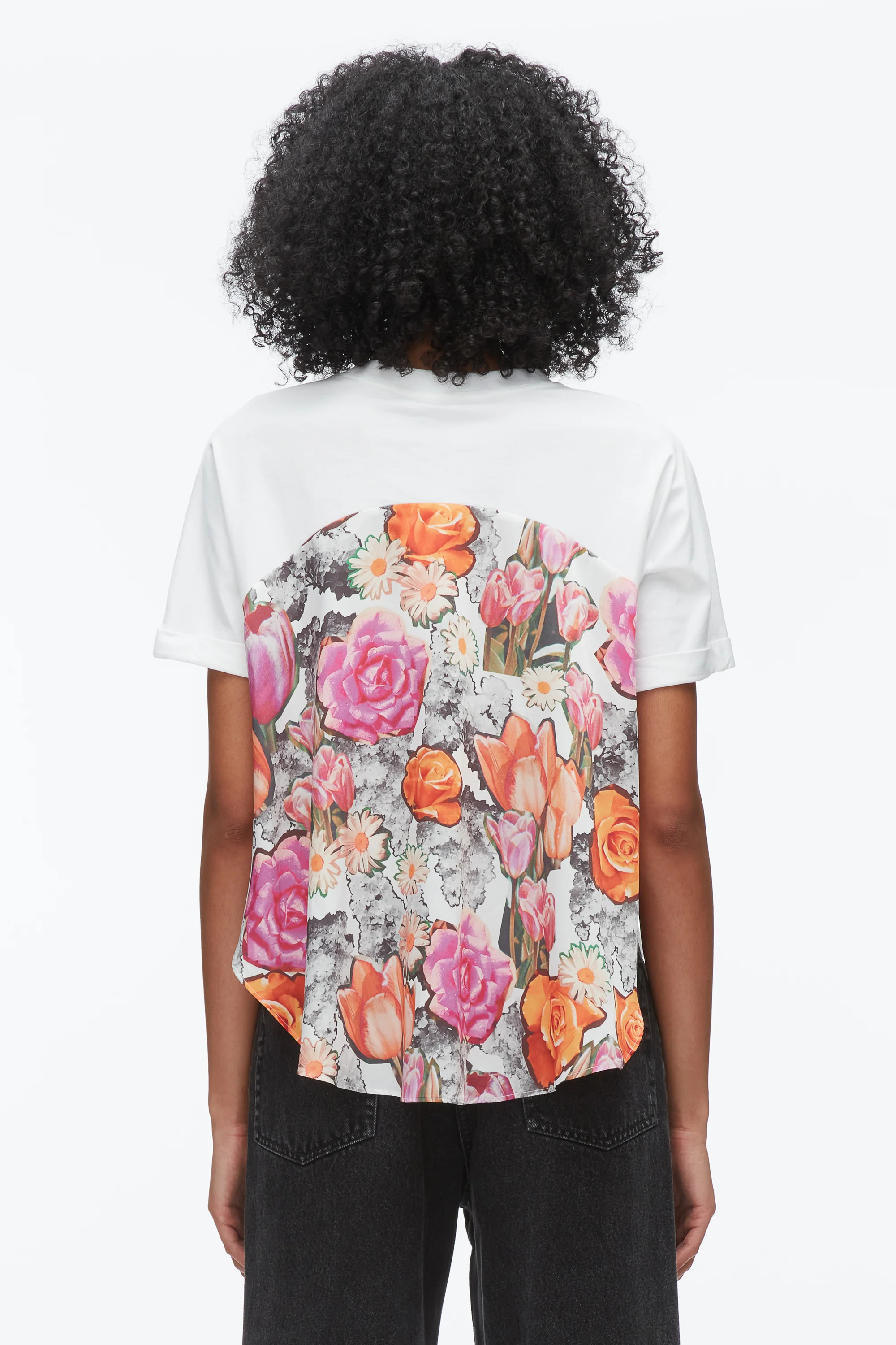 Short Sleeve Tee with Floral Collage Combo - Image 11
