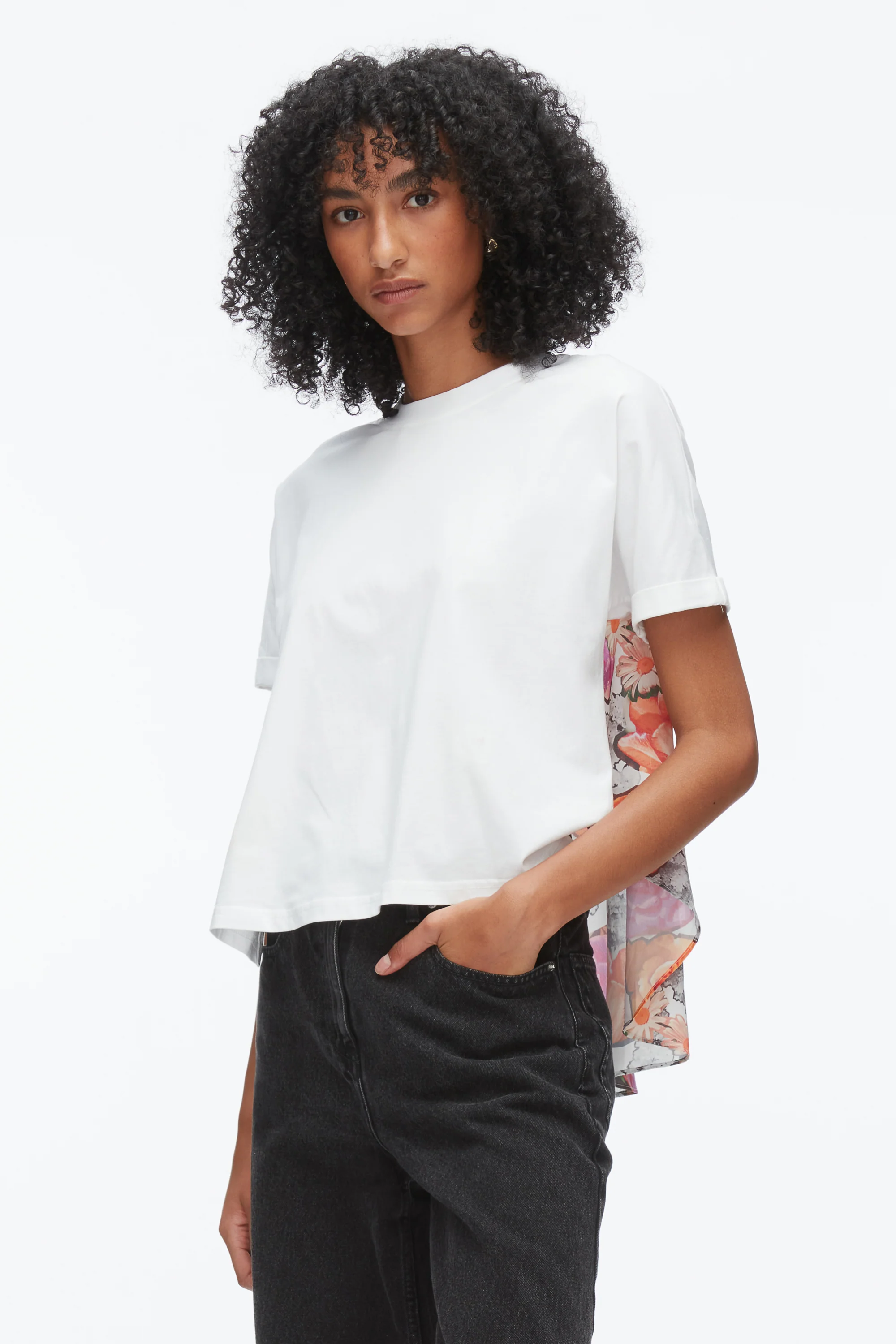 Short Sleeve Tee with Floral Collage Combo - Image 12