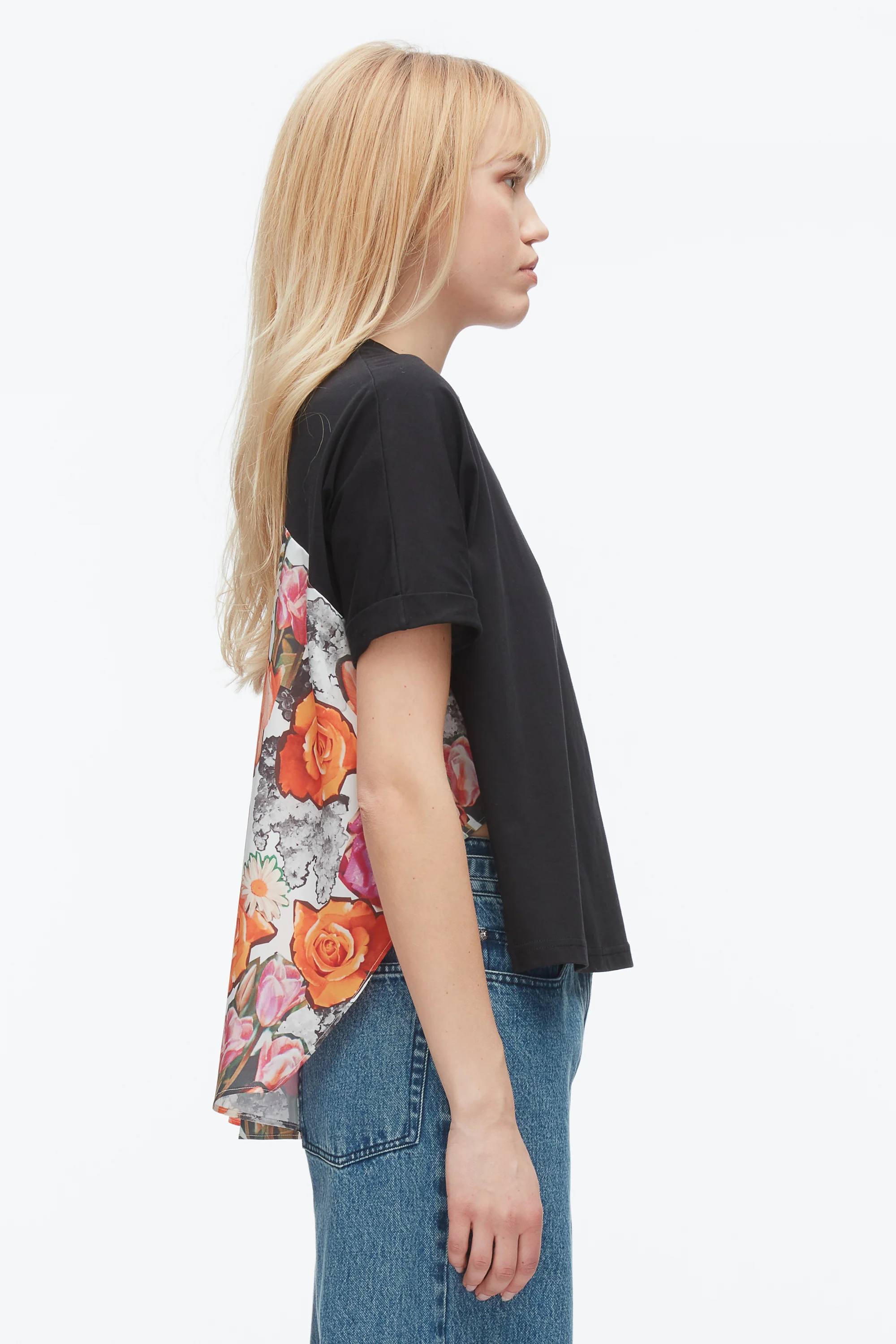 Short Sleeve Tee with Floral Collage Combo - Image 4