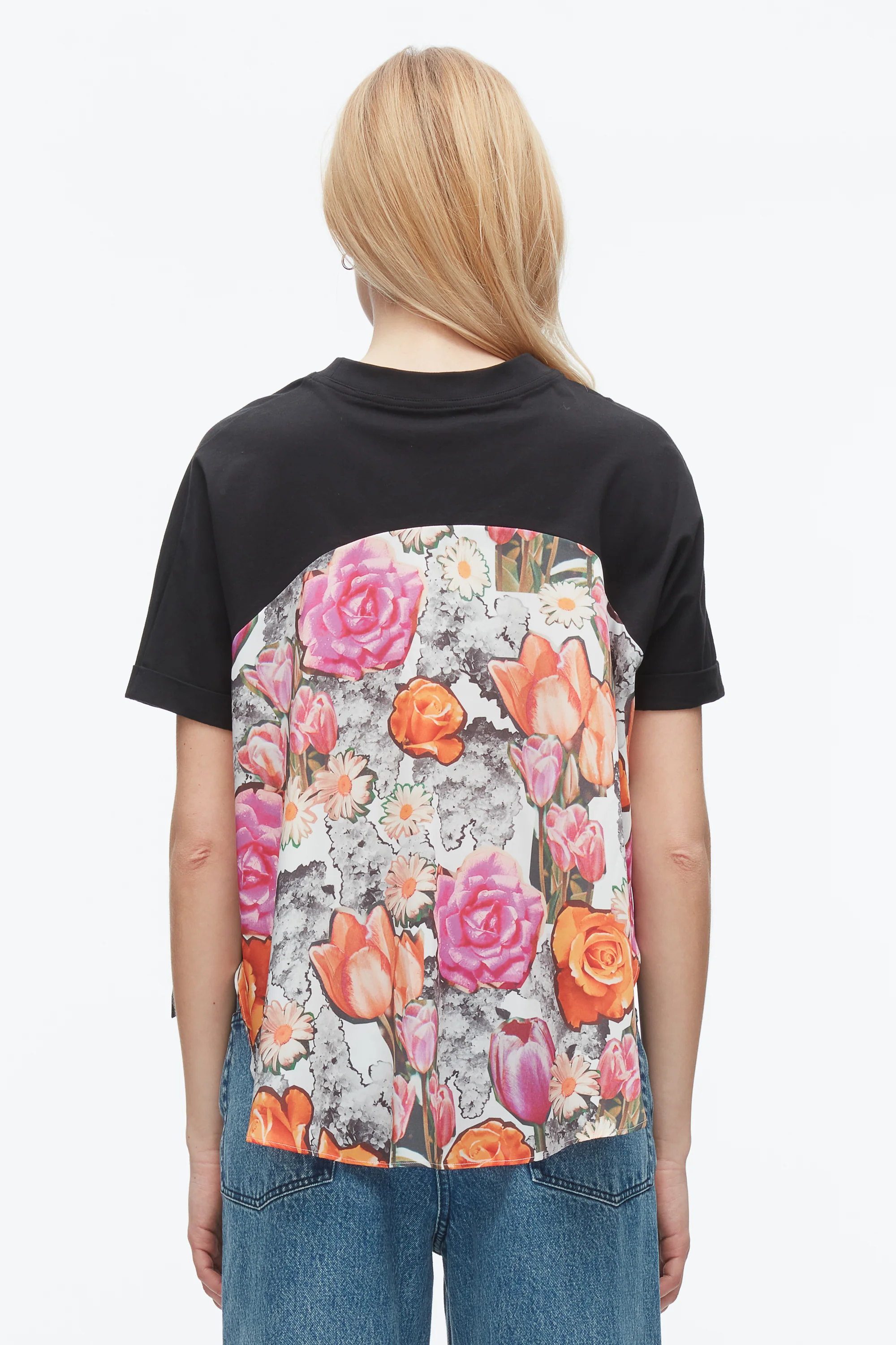 Short Sleeve Tee with Floral Collage Combo - Image 5