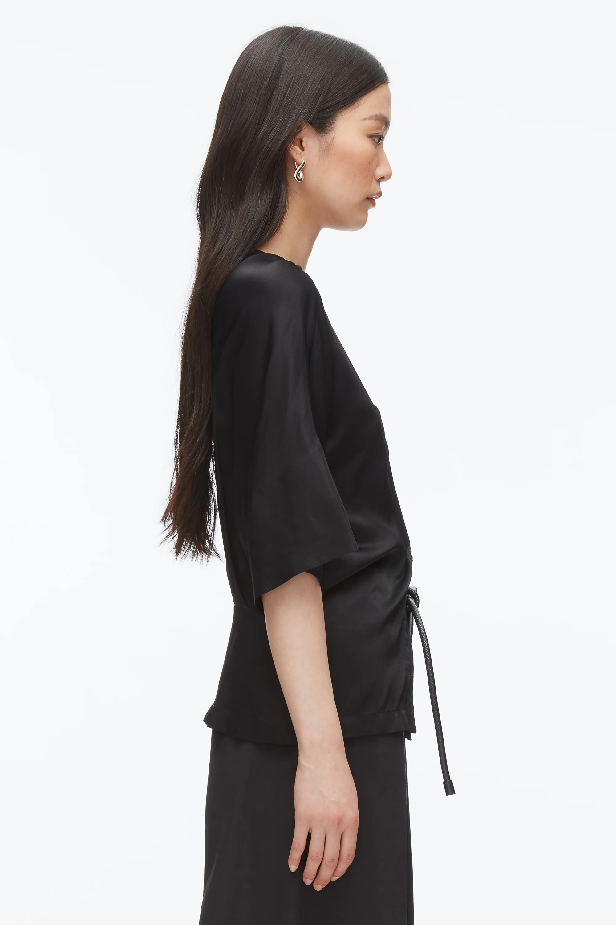 Short Sleeve Top with Button Placket - Image 4