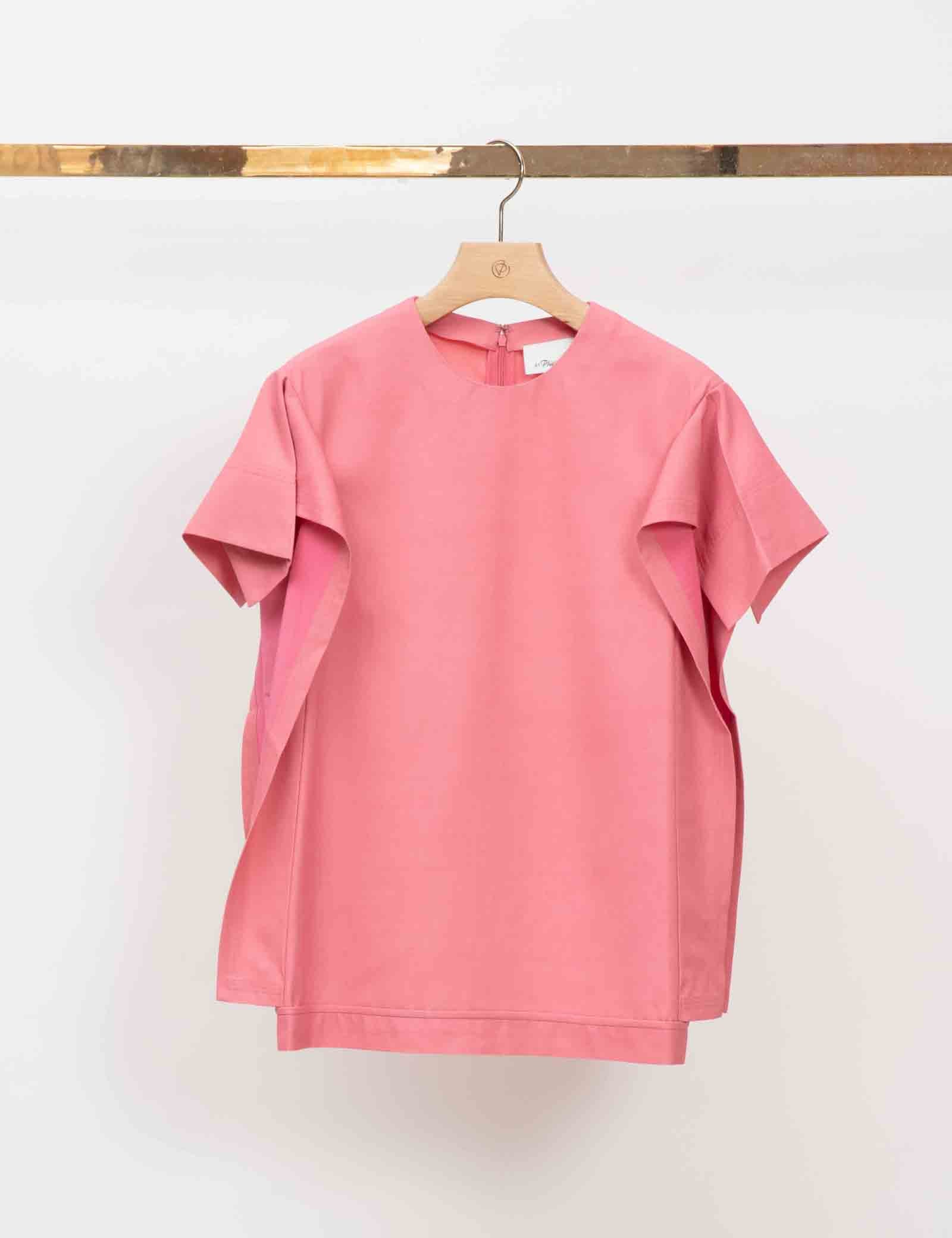 Short Sleeve Top with Origami Sleeves