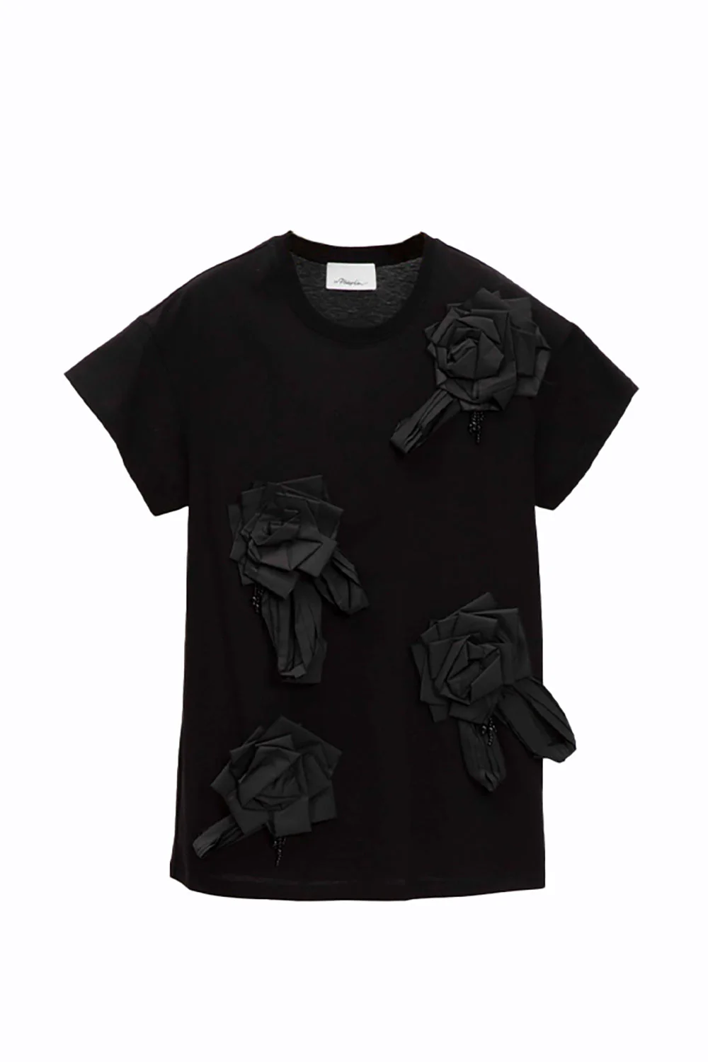 Tshirt With All Over Floral Embellishment