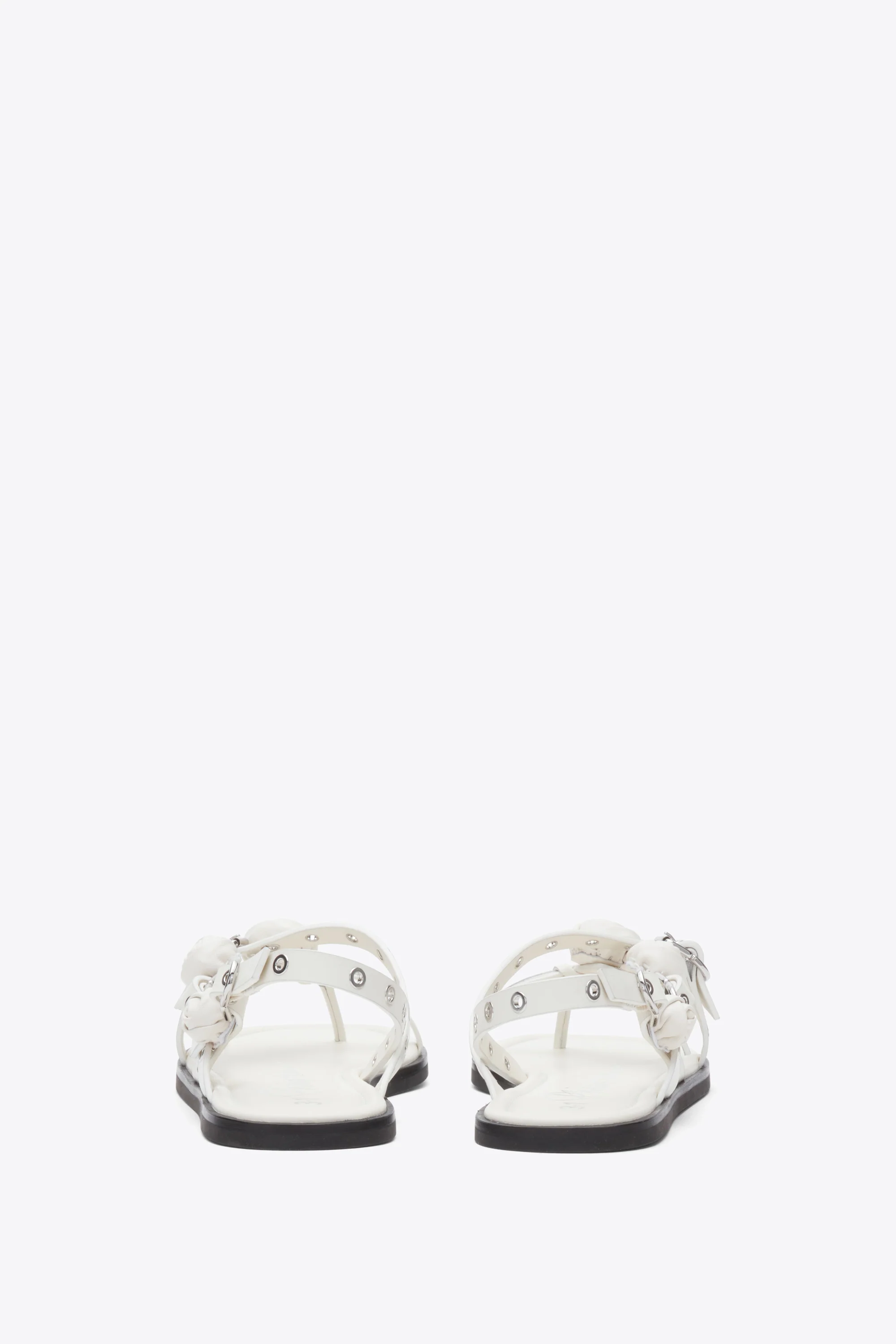 Strappy Eyelet Sandal with Rosettes - Image 7