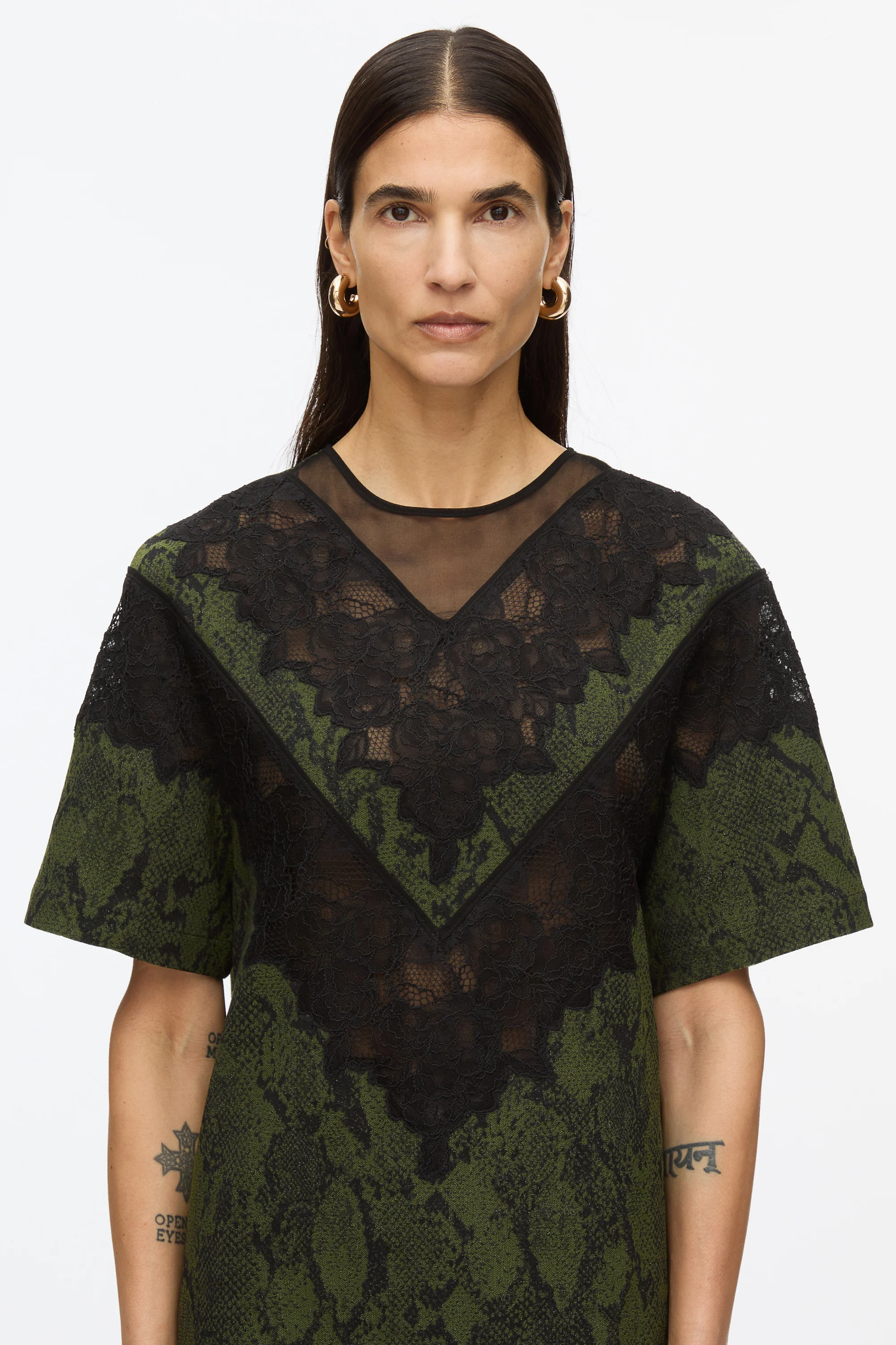 Snake Tee With Lace Inlay - Image 6
