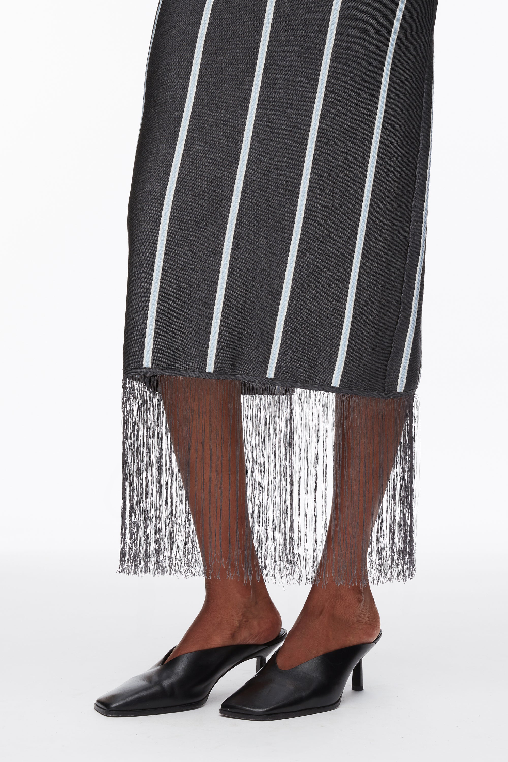 Stripe Midi Skirt with Fringe - Image 13