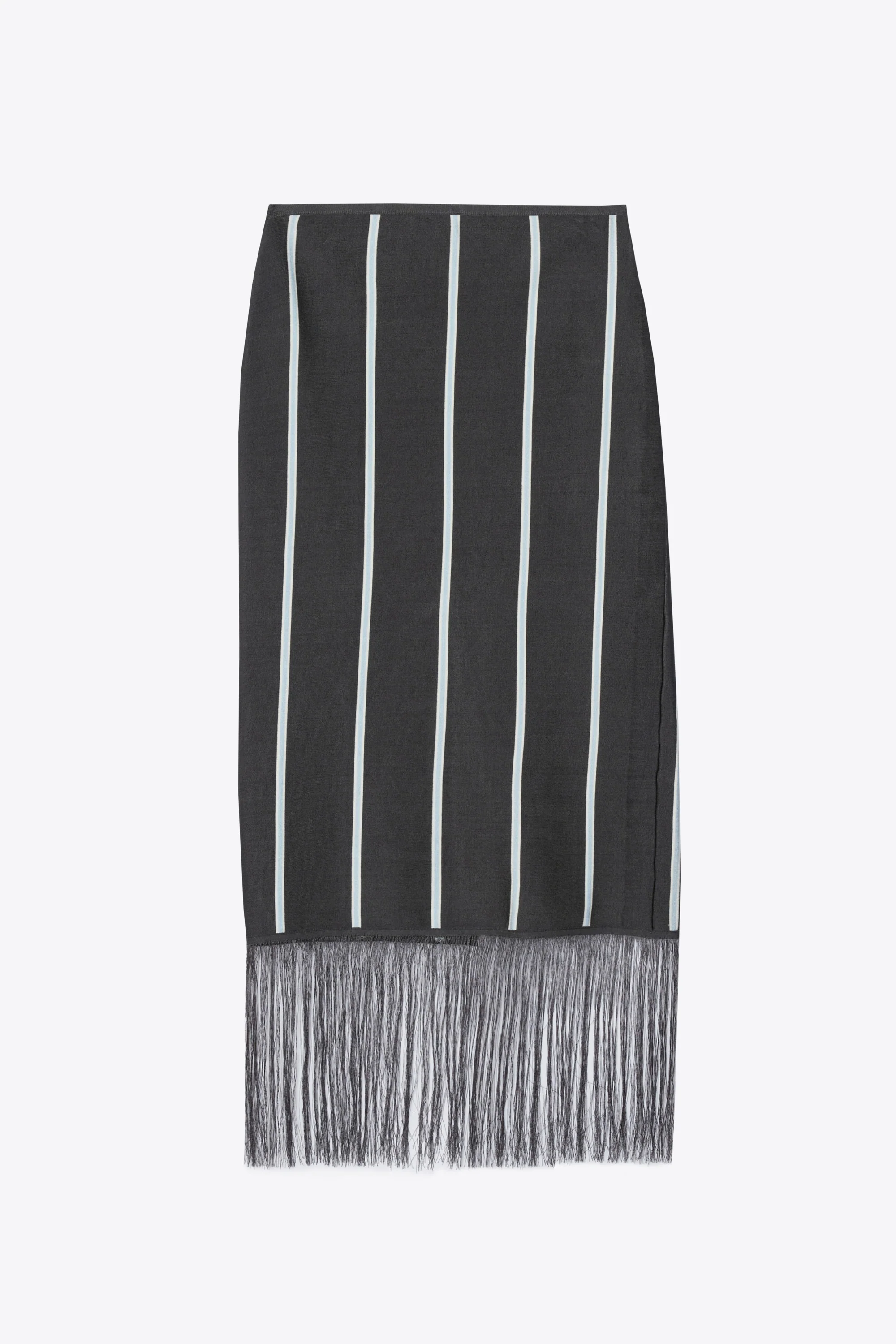 Stripe Midi Skirt with Fringe - Image 14