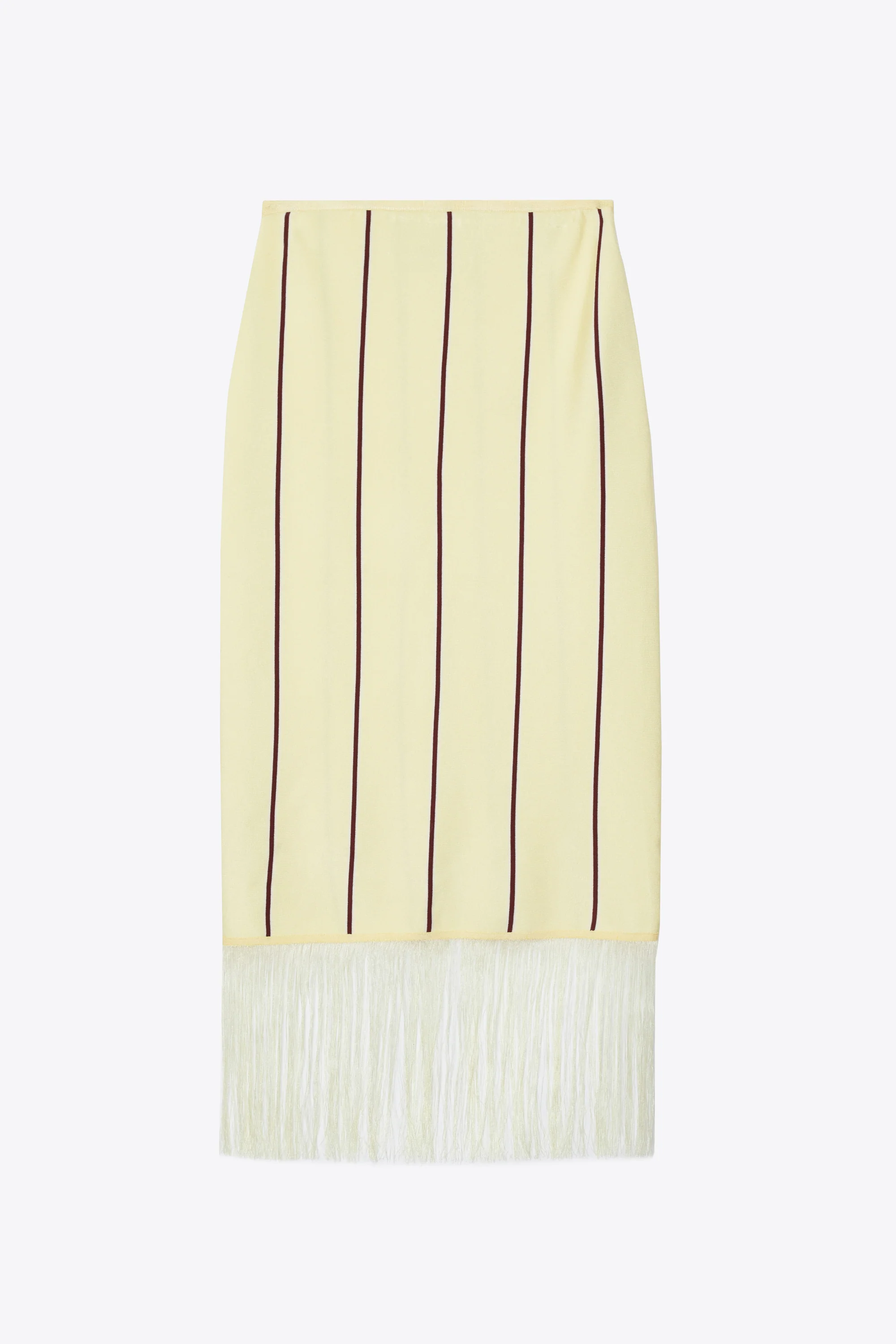 Stripe Midi Skirt with Fringe - Image 8