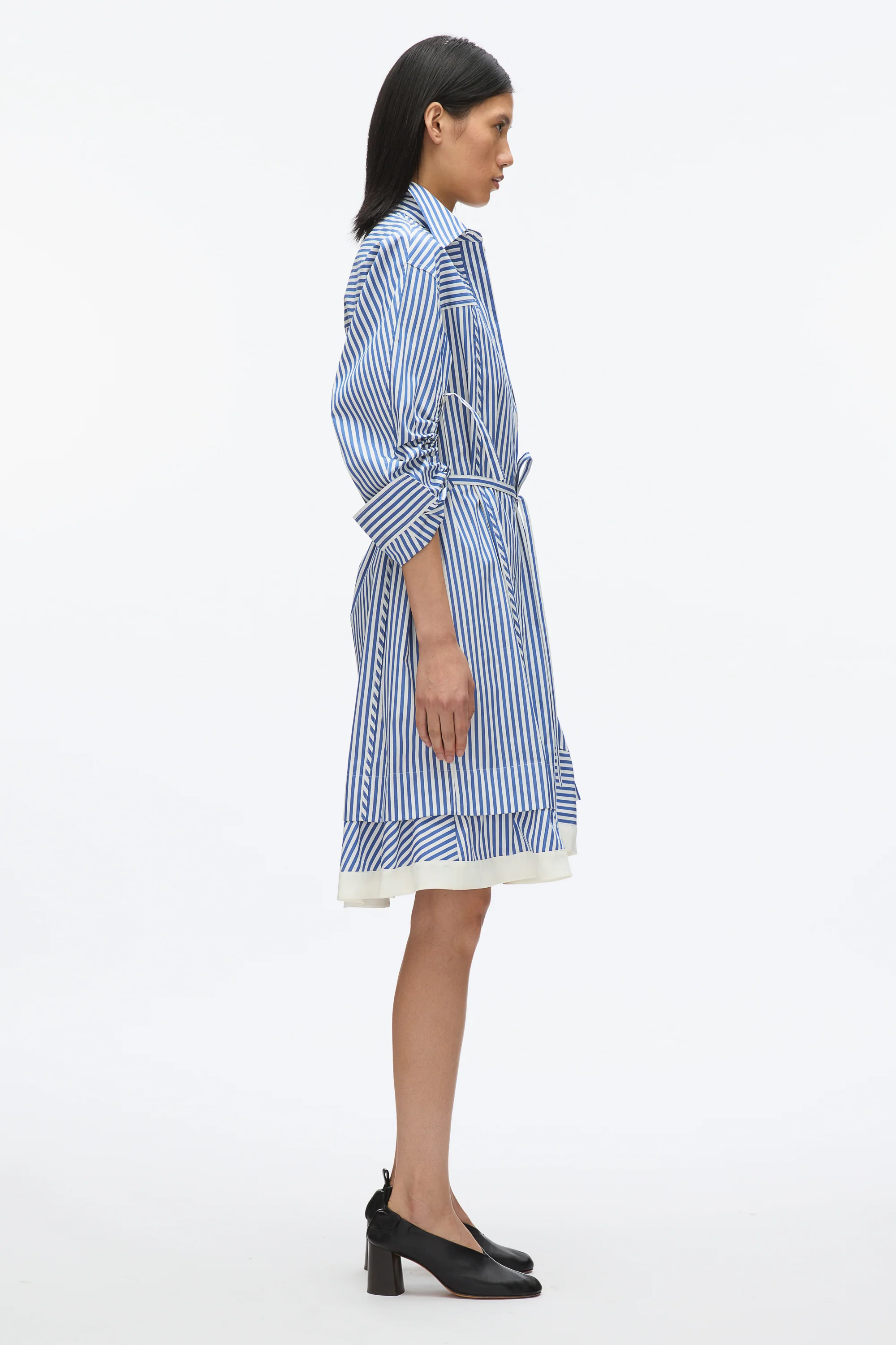 Stripe Shirt with Cascade Sleeves - Image 3