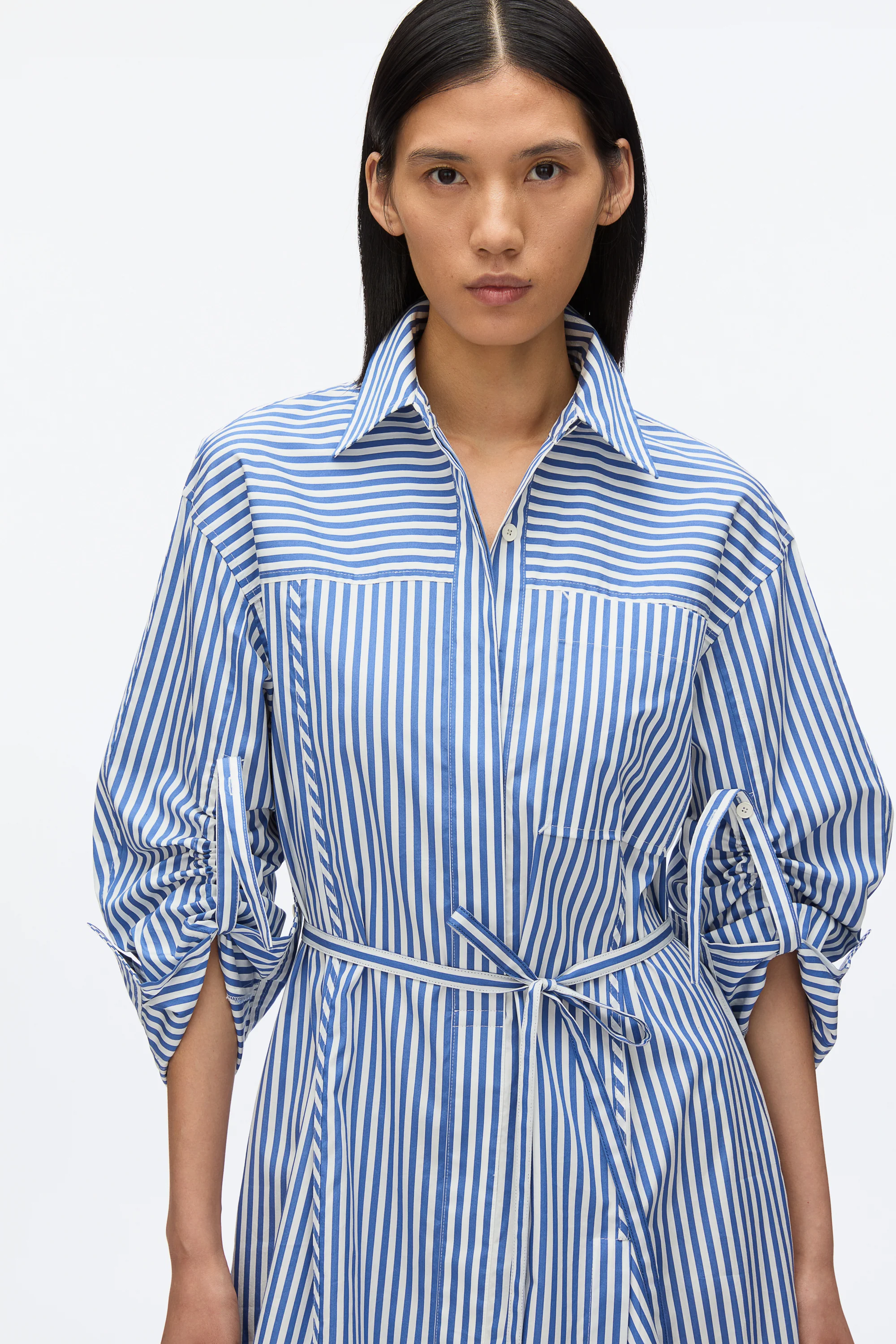 Stripe Shirt with Cascade Sleeves - Image 5