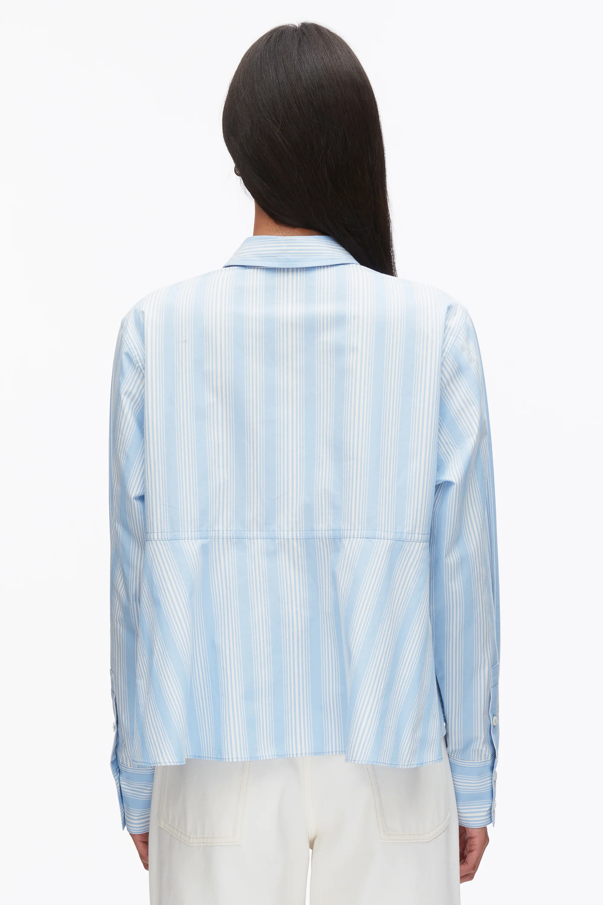 Long Sleeve Striped Flounce Shirt - Image 6