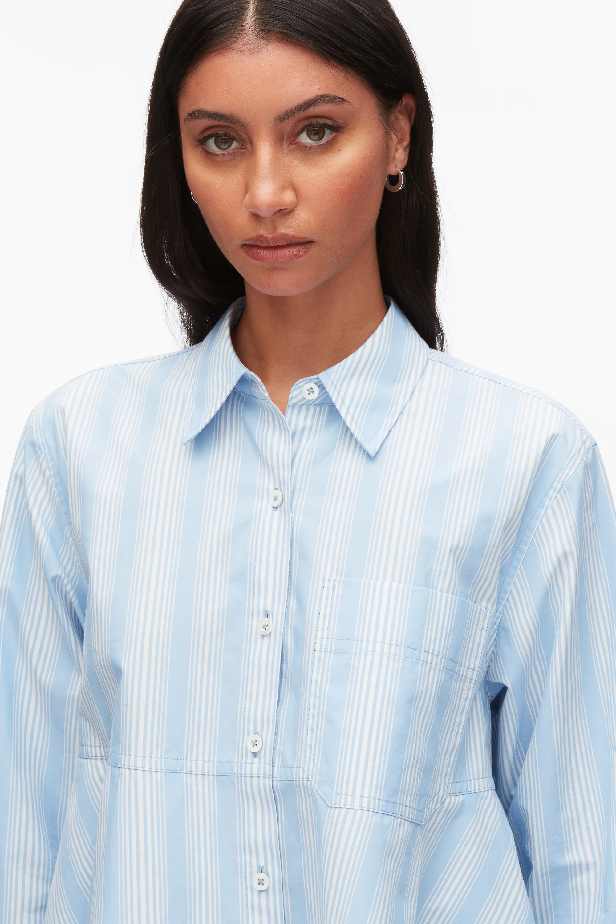Long Sleeve Striped Flounce Shirt - Image 7