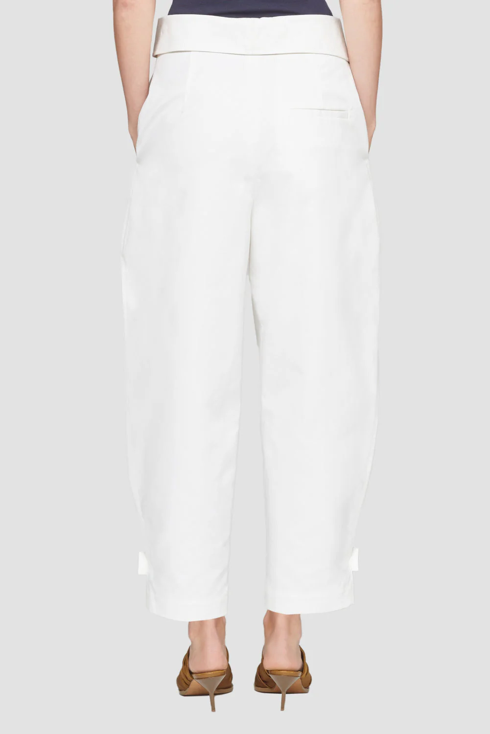 Structured Cotton Banana Trousers - Image 4