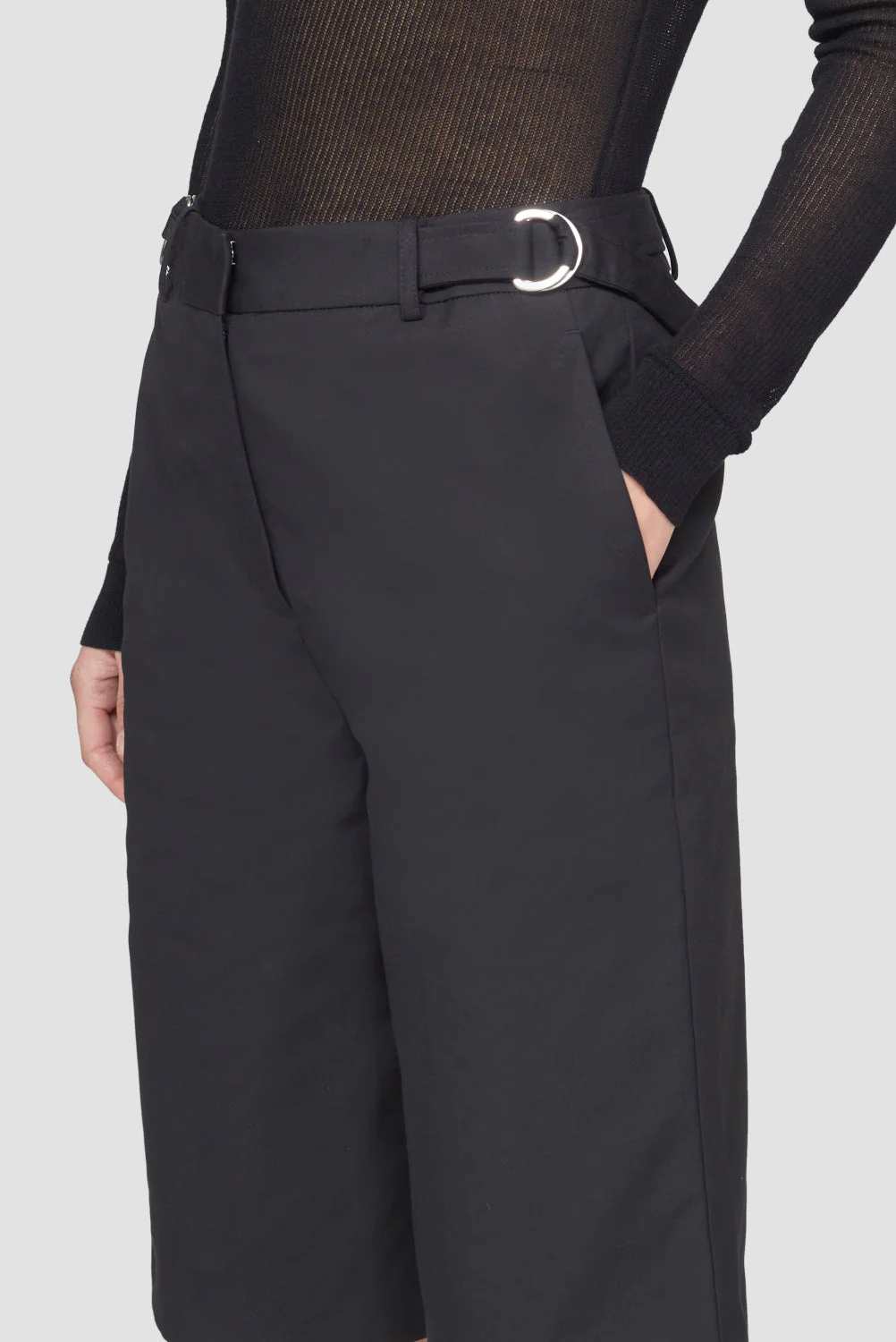 Structured Cotton Belted Walking Shorts - Image 2