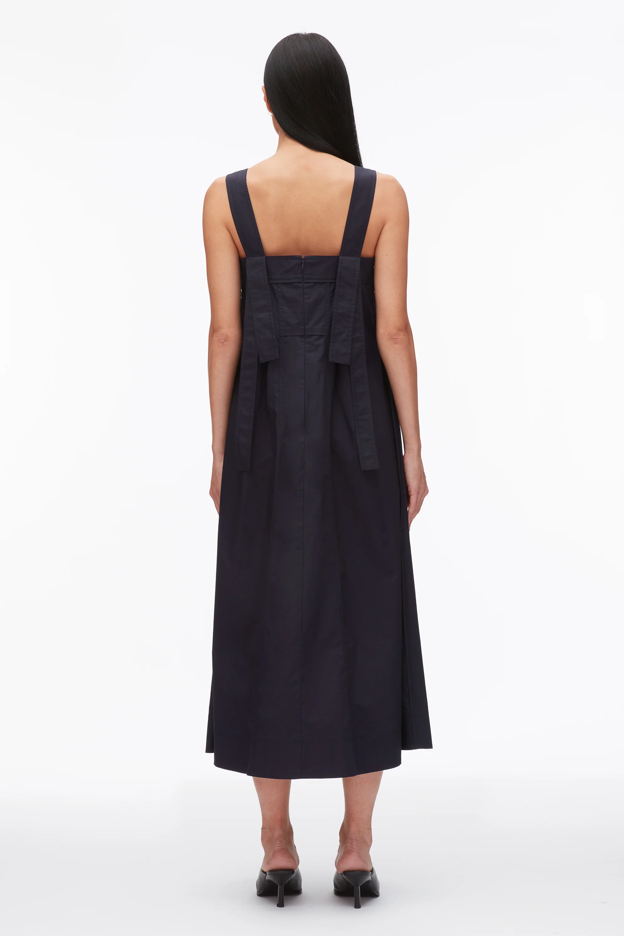 Structured Cotton Poplin Midi Dress - Image 5