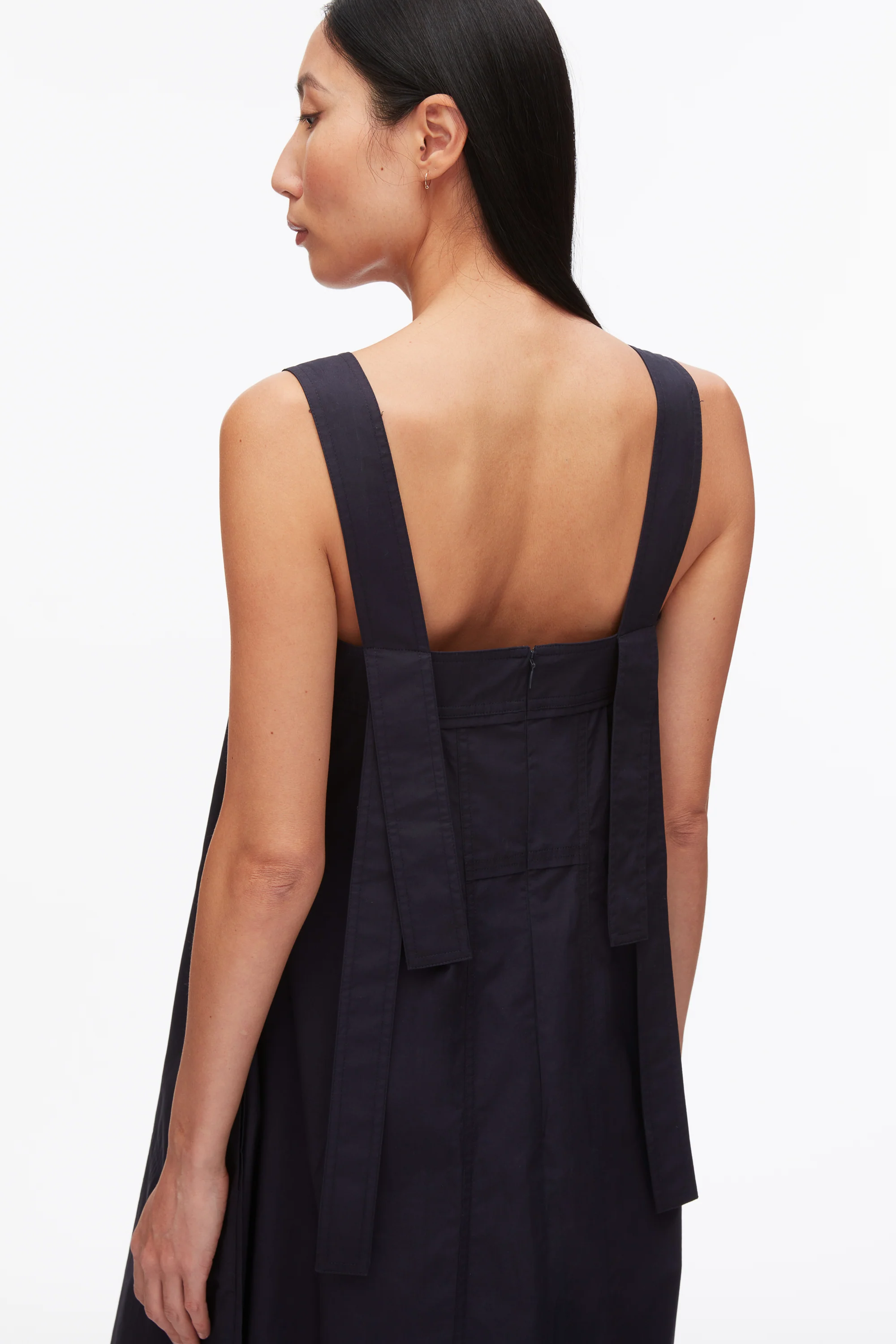 Structured Cotton Poplin Midi Dress - Image 7