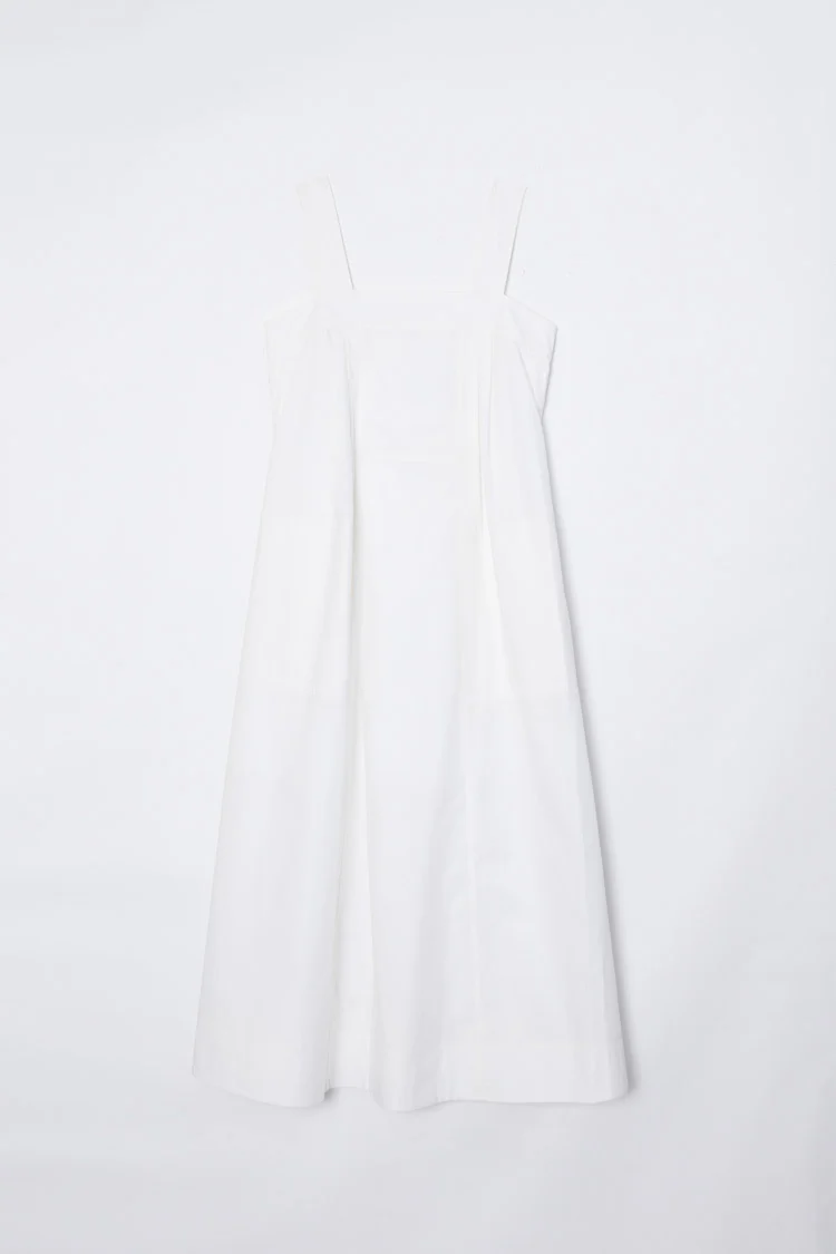 Structured Cotton Poplin Midi Dress - Image 9